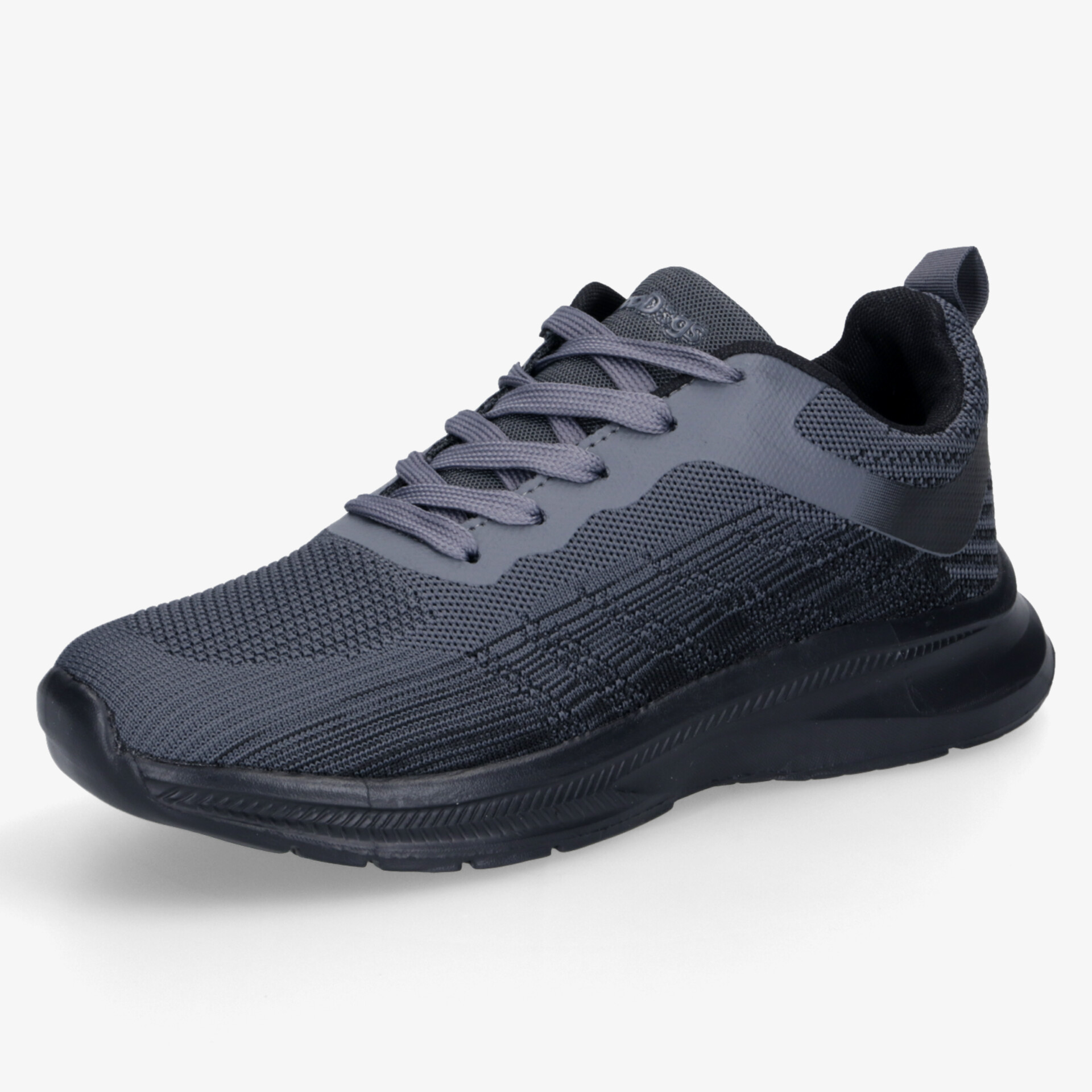 Sportlicher grauer Laufschuh mit atmungsaktivem Material und stoßdämpfender Sohle, leichter und flexibler Komfort