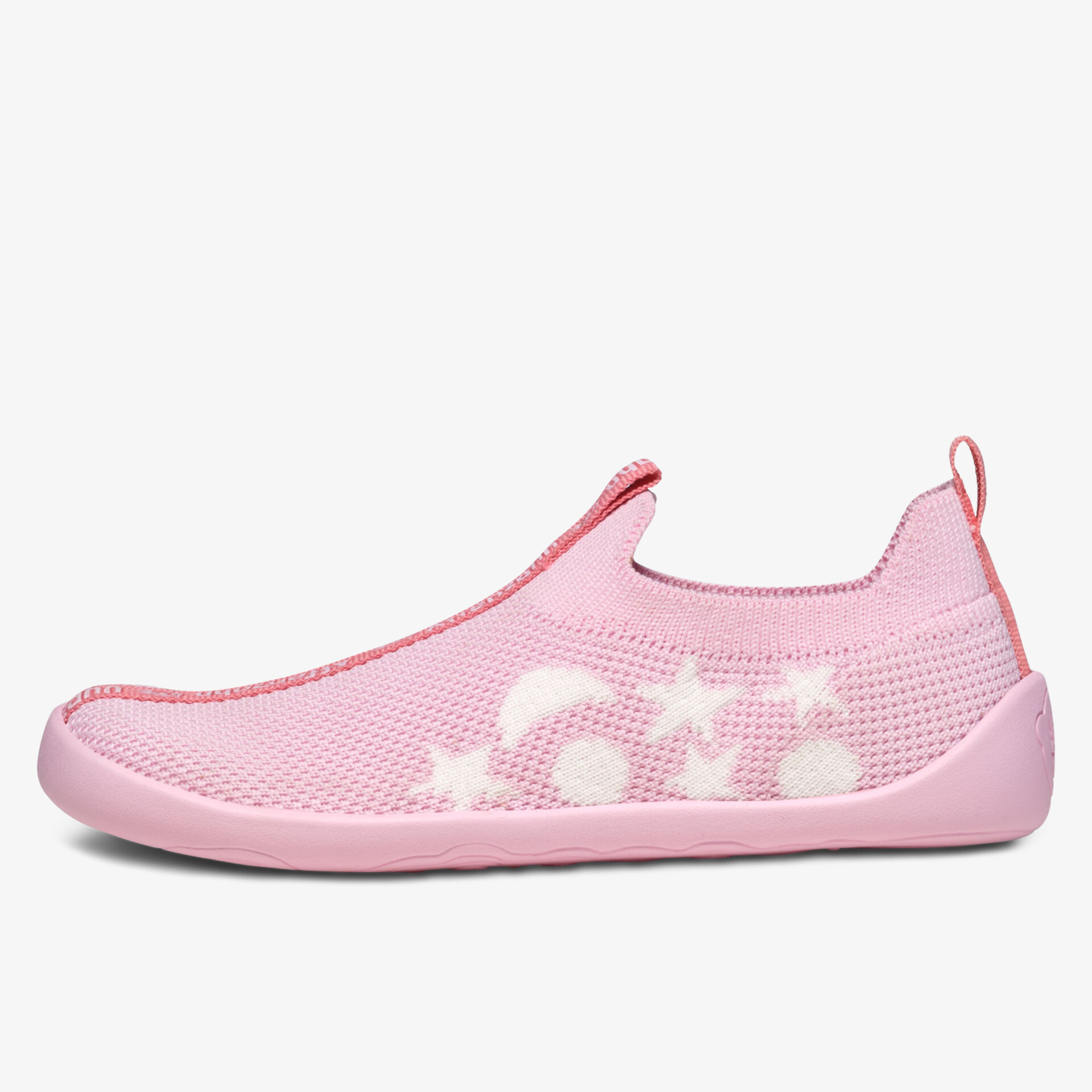 Leichter sportlicher Slip-On Schuh aus atmungsaktivem Mesh mit flexibler rutschfester Sohle in Rosa