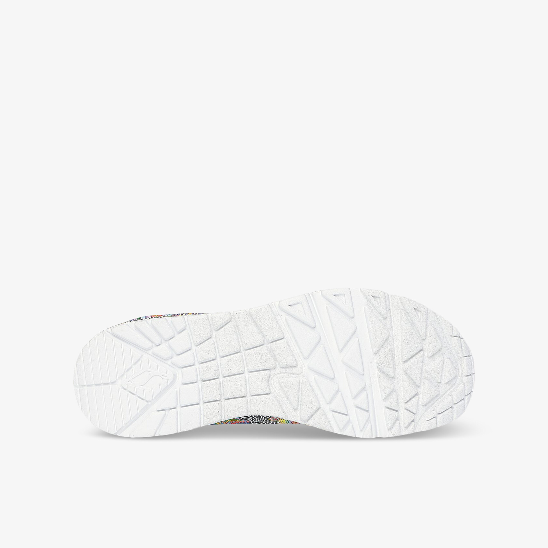 Weiße Schuhsohle mit robustem Profil für optimale Haftung und Komfort bei jedem Schritt