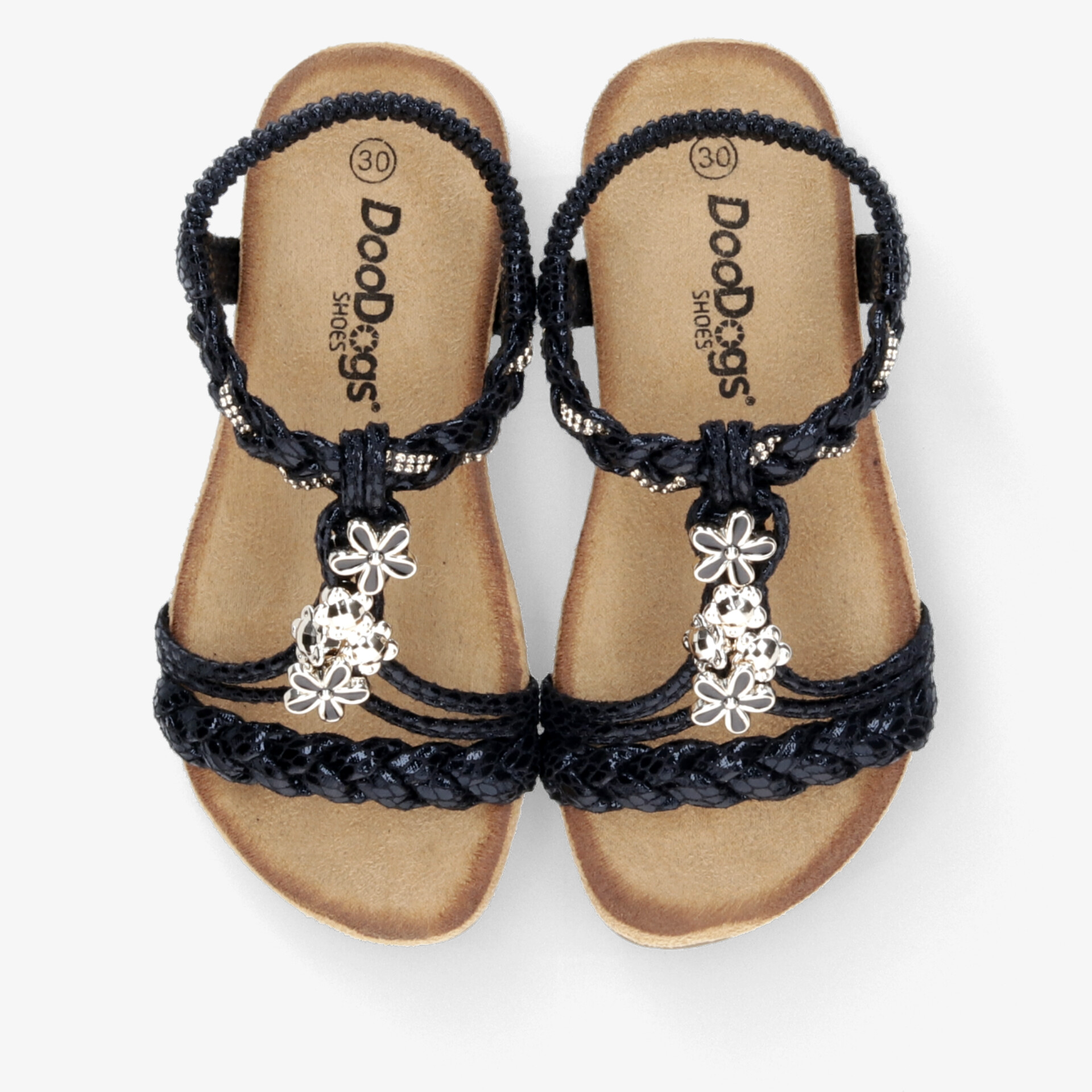 Bequeme geflochtene Sandalen mit funkelnden Strass-Details für eleganten und modischen Sommerkomfort
