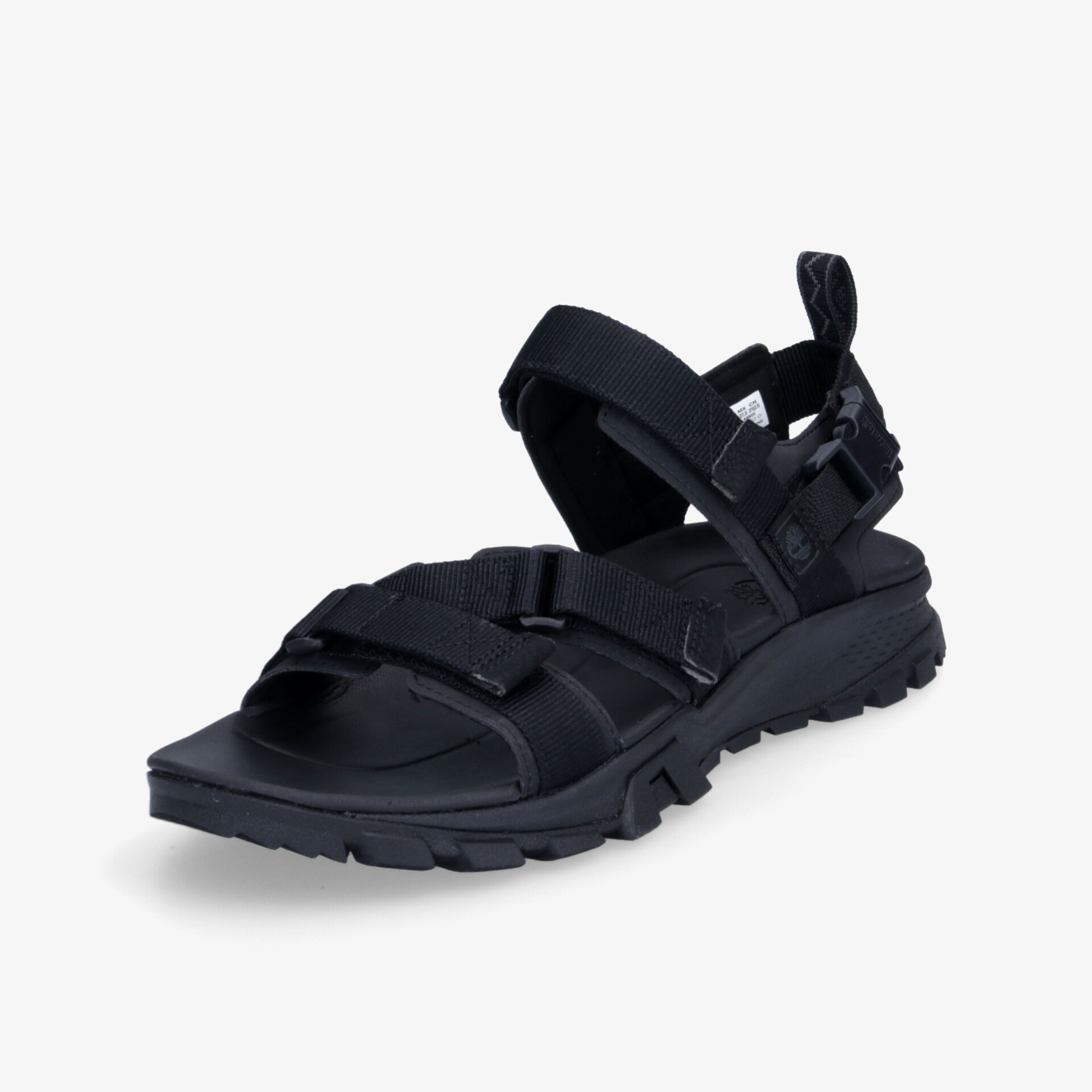 Schwarze Outdoor-Sandale mit verstellbaren Riemen und robuster, rutschfester Sohle für hohen Tragekomfort
