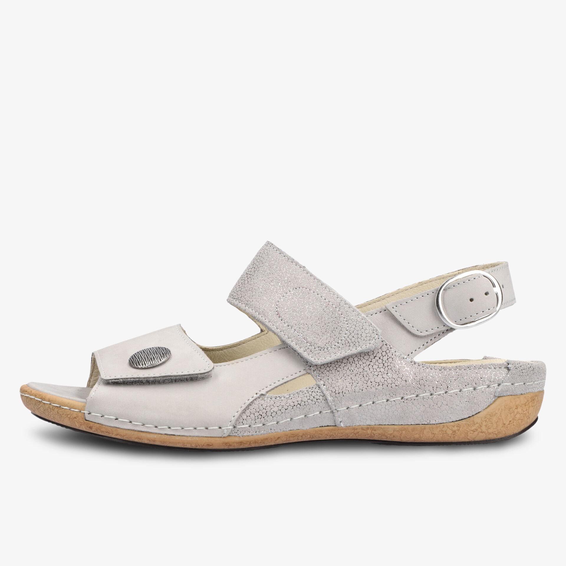 Bequemer Sandalen-Slipper mit verstellbarem Klettverschluss und rutschfester Sohle perfekt für ganztägigen Komfort