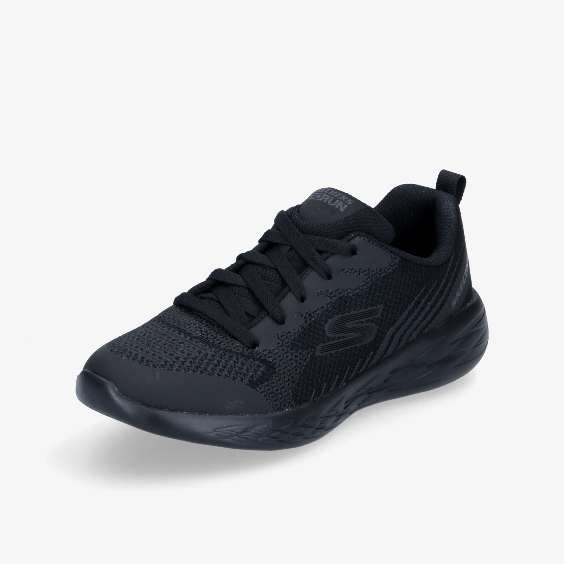 Moderner schwarzer Sneaker mit atmungsaktivem Material und rutschfester Sohle für sportlichen Komfort