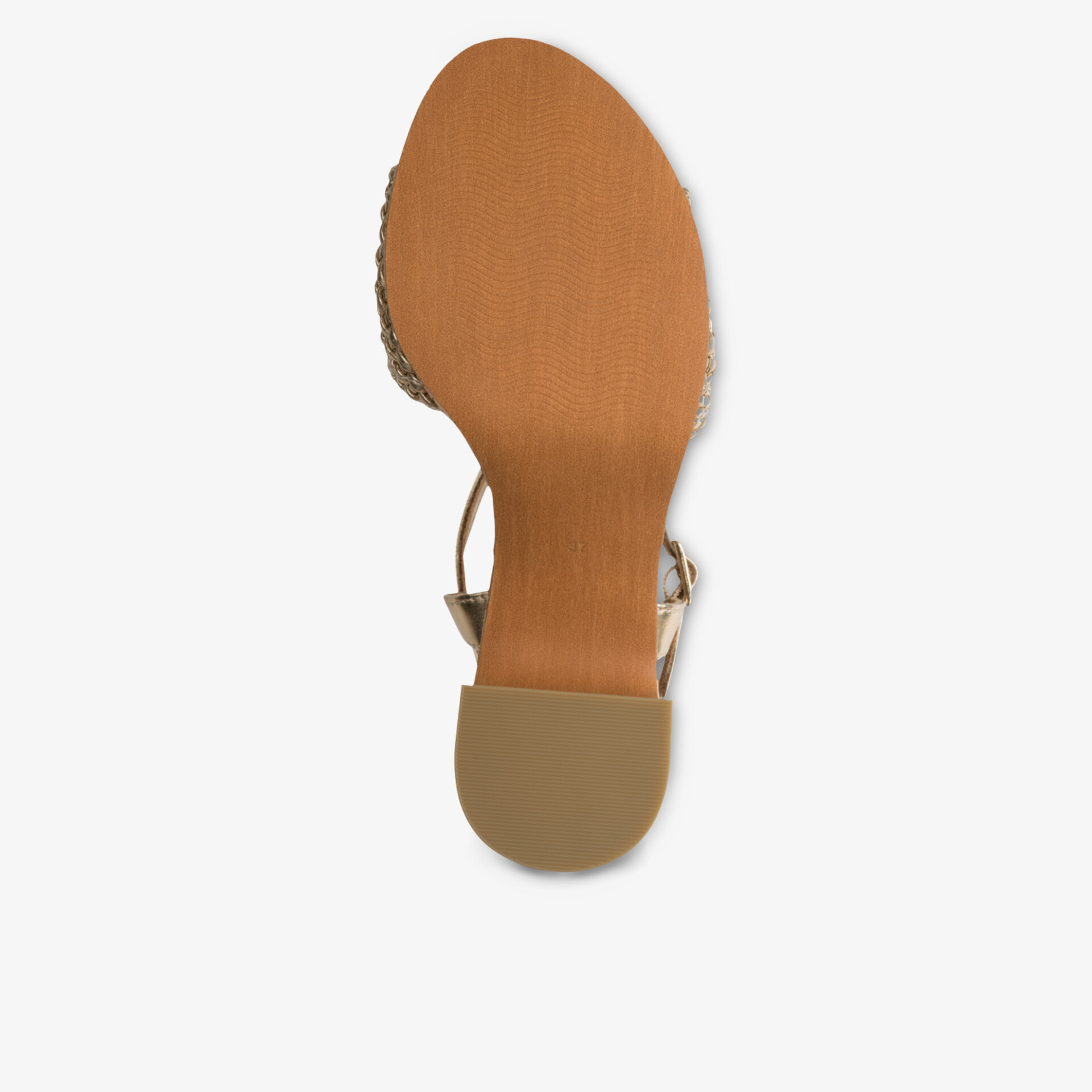 Ansicht der rutschfesten Sohle eines hochwertigen Schuhs für zuverlässigen Halt und angenehmen Komfort