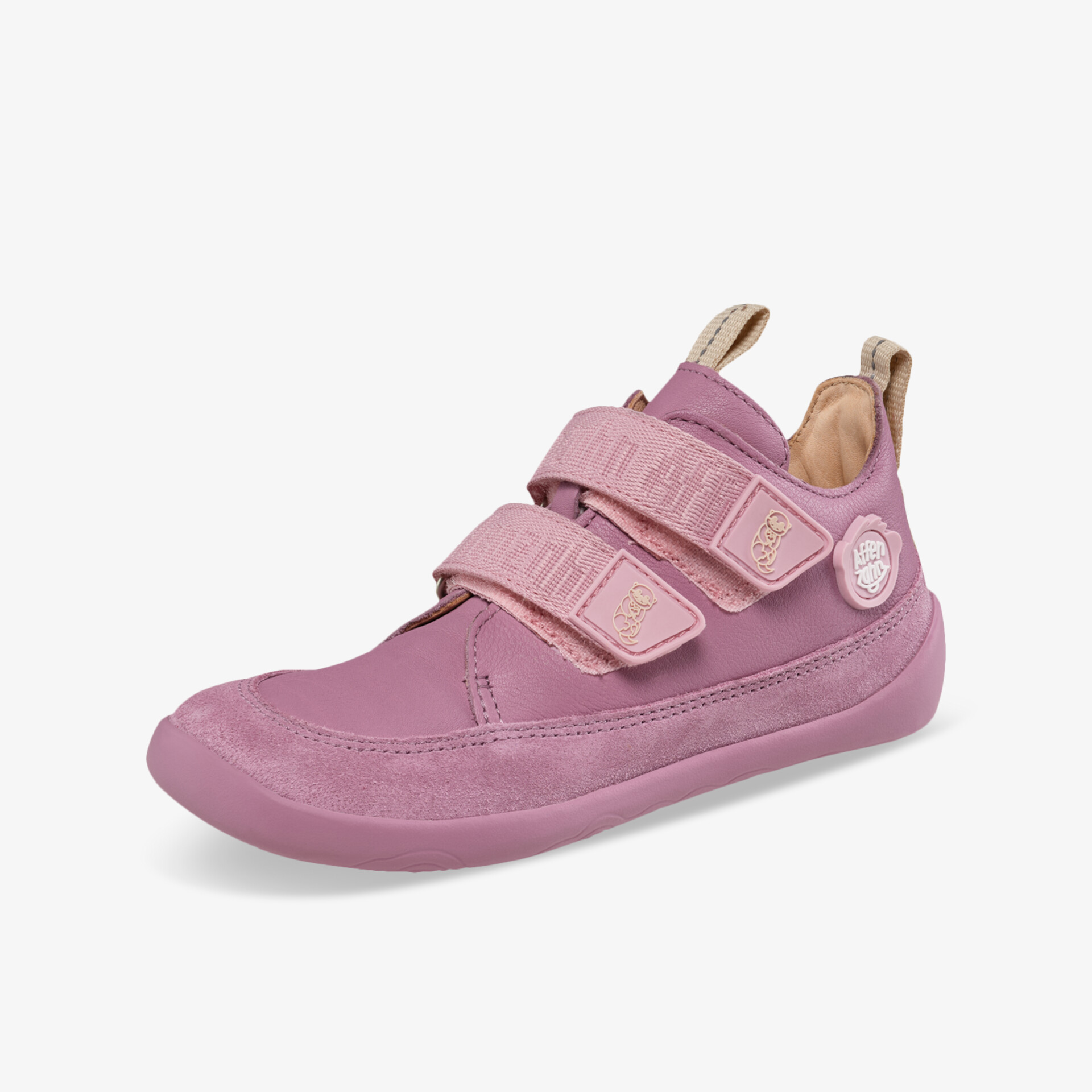 Bequemer Sportschuh mit verstellbaren Klettverschlüssen und rutschfester Sohle in Rosa