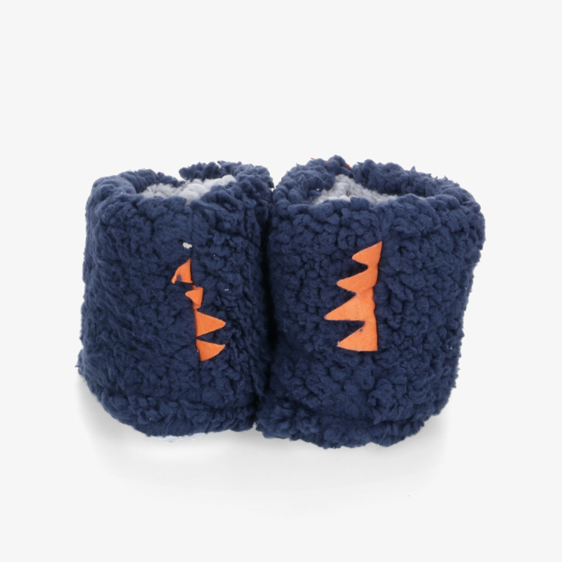 Weiche, kuschelige blaue Hausschuhe mit warmer Innenfütterung und komfortablem Design