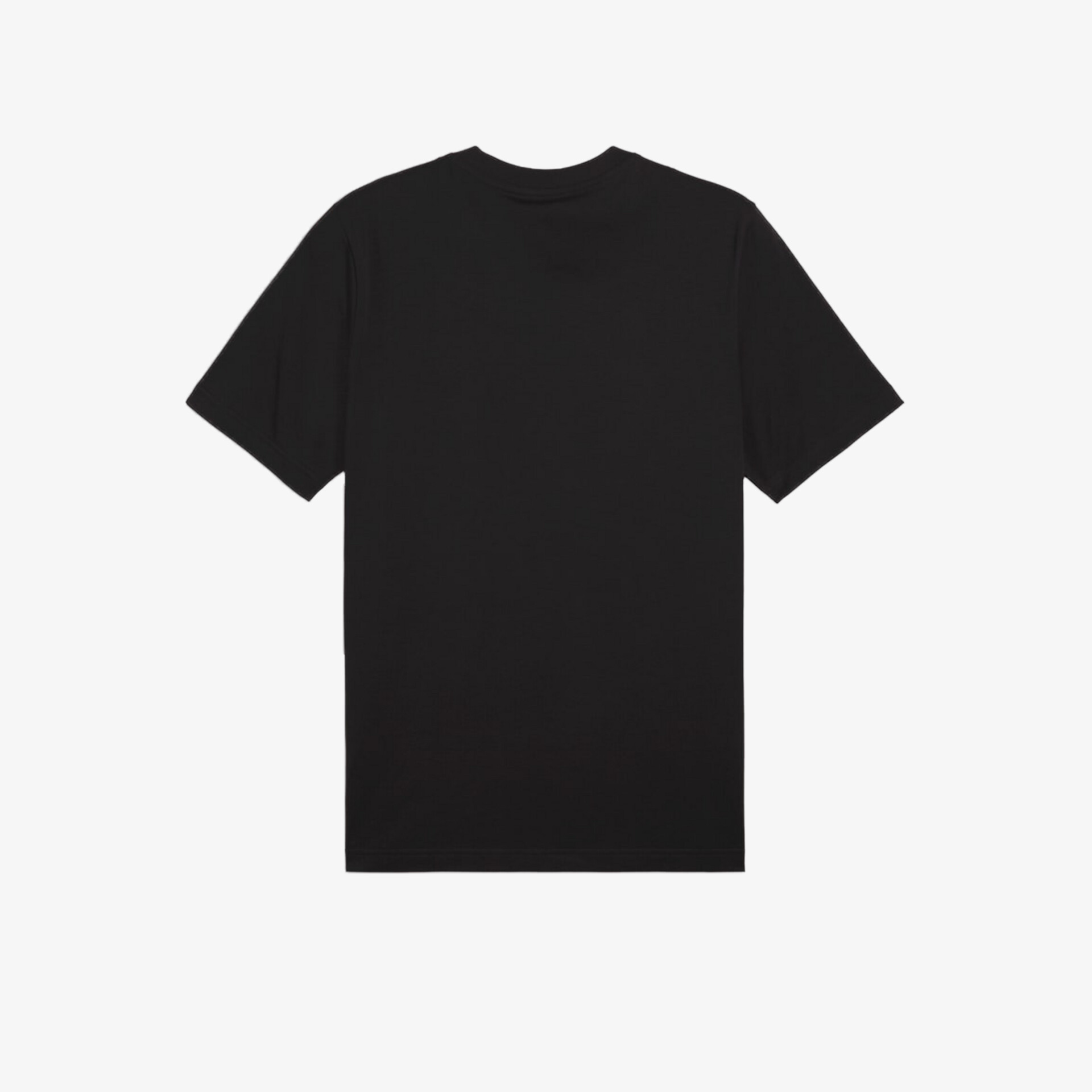 Schwarzes schlichtes T-Shirt mit rundem Ausschnitt, kurzärmelig, bequem und vielseitig kombinierbar