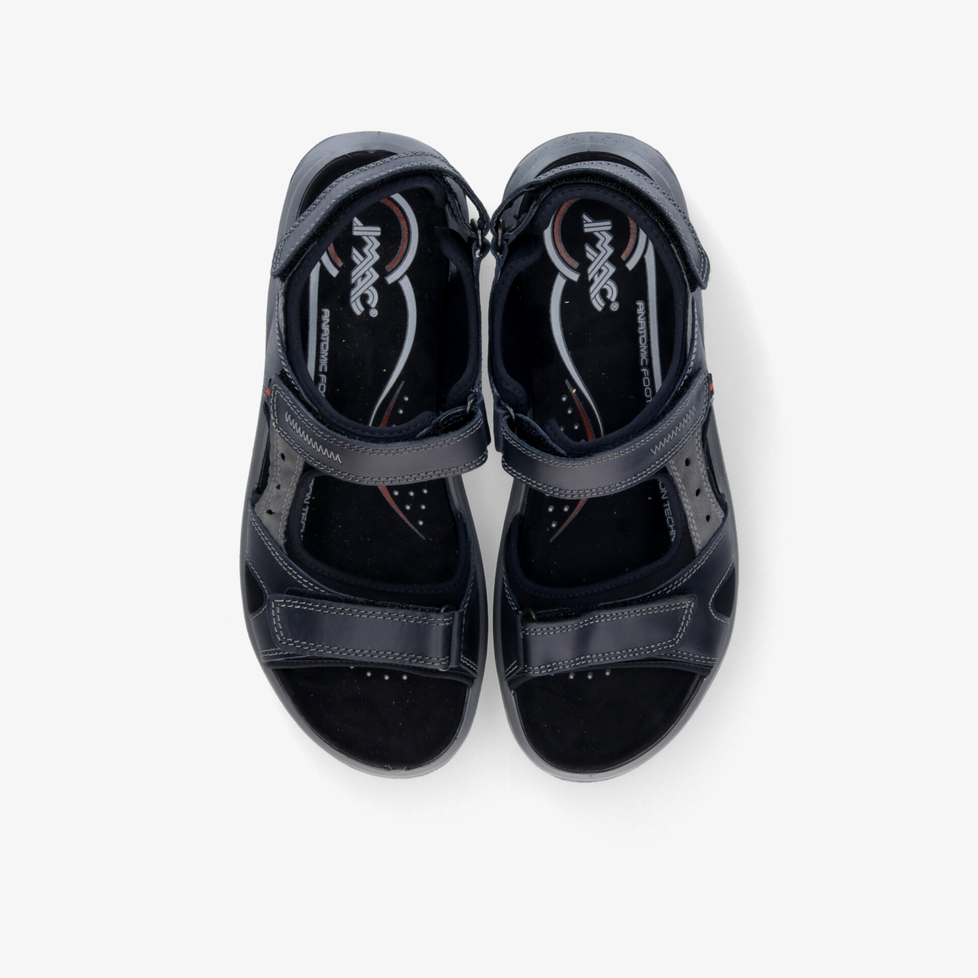 Bequeme schwarze Sandalen mit verstellbaren Riemen und gepolsterter Sohle, ideal für vielseitigen Einsatz