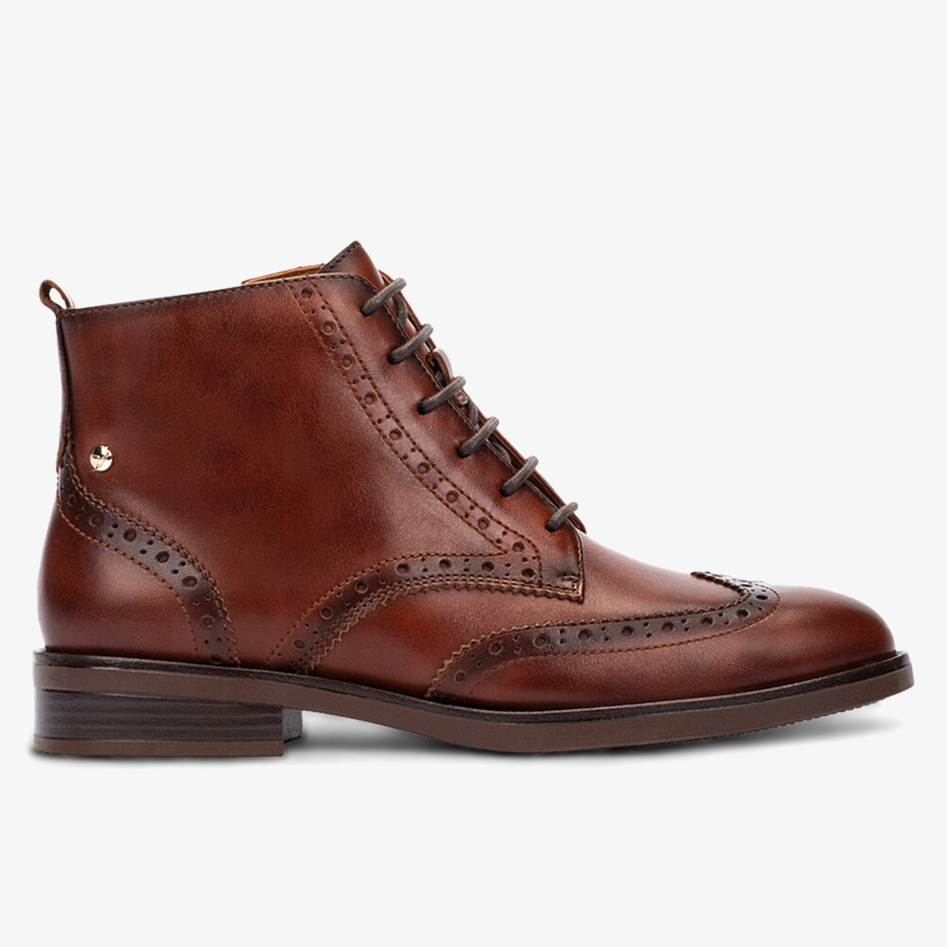 Eleganter brauner Schnürstiefel aus Leder mit feiner Verarbeitung und komfortabler Passform