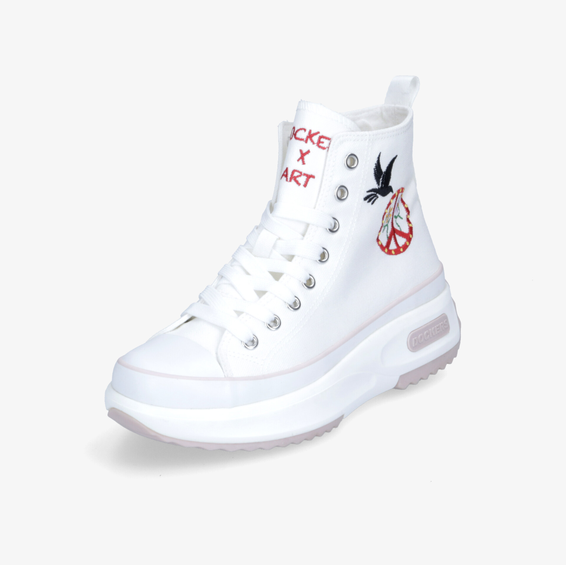 Trendiger weißer Sneaker mit stylischen Details, hoher Tragekomfort, ideal für Freizeit und Alltag.