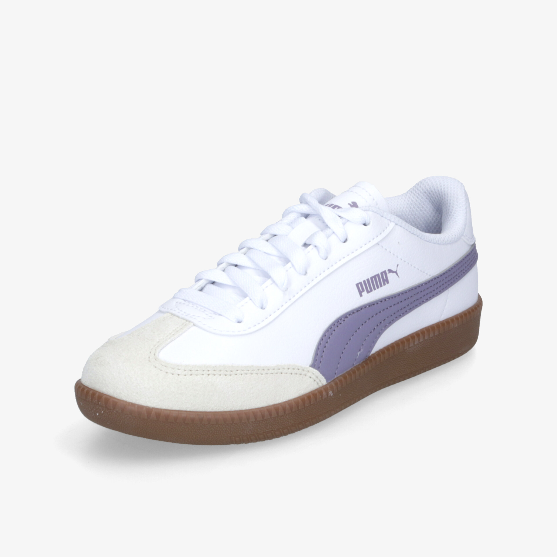 Weißer sportlicher Sneaker mit leichter Schnürung und rutschfester Sohle, elegant und bequem für den Alltag