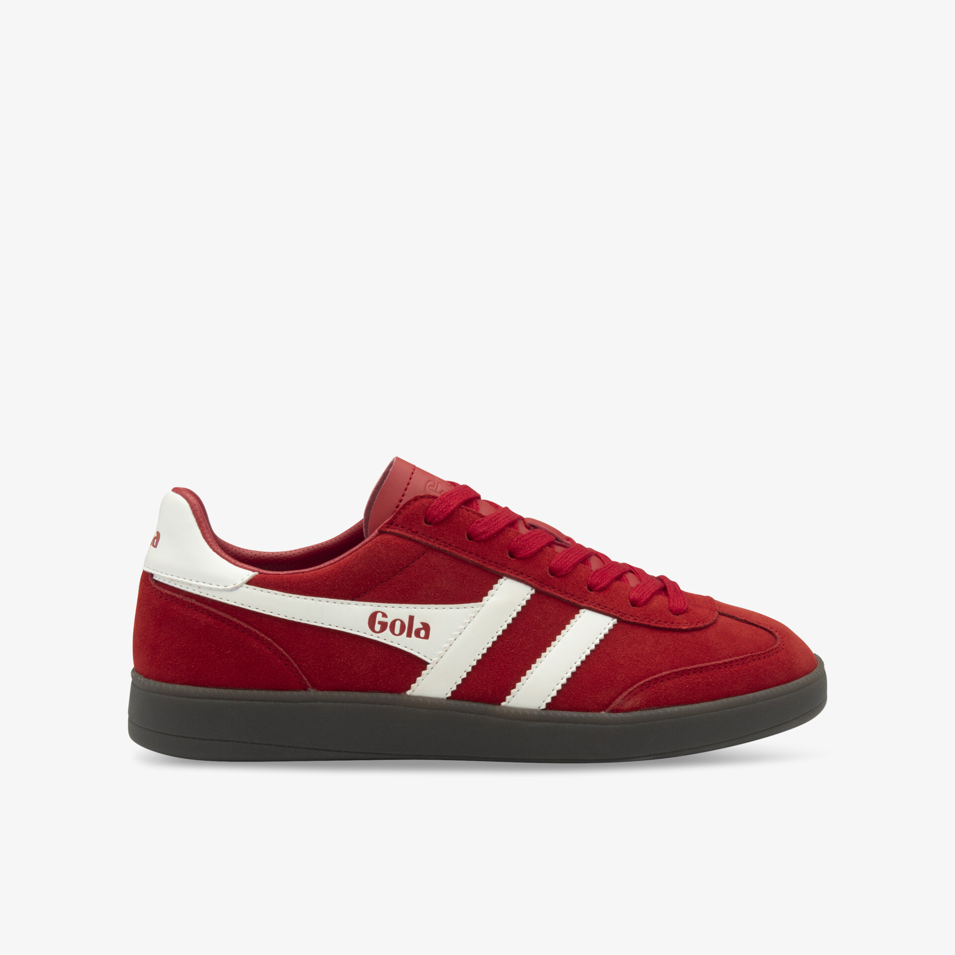 Sportlicher roter Sneaker mit weißem Design, langlebig, komfortabel und rutschfester Sohle