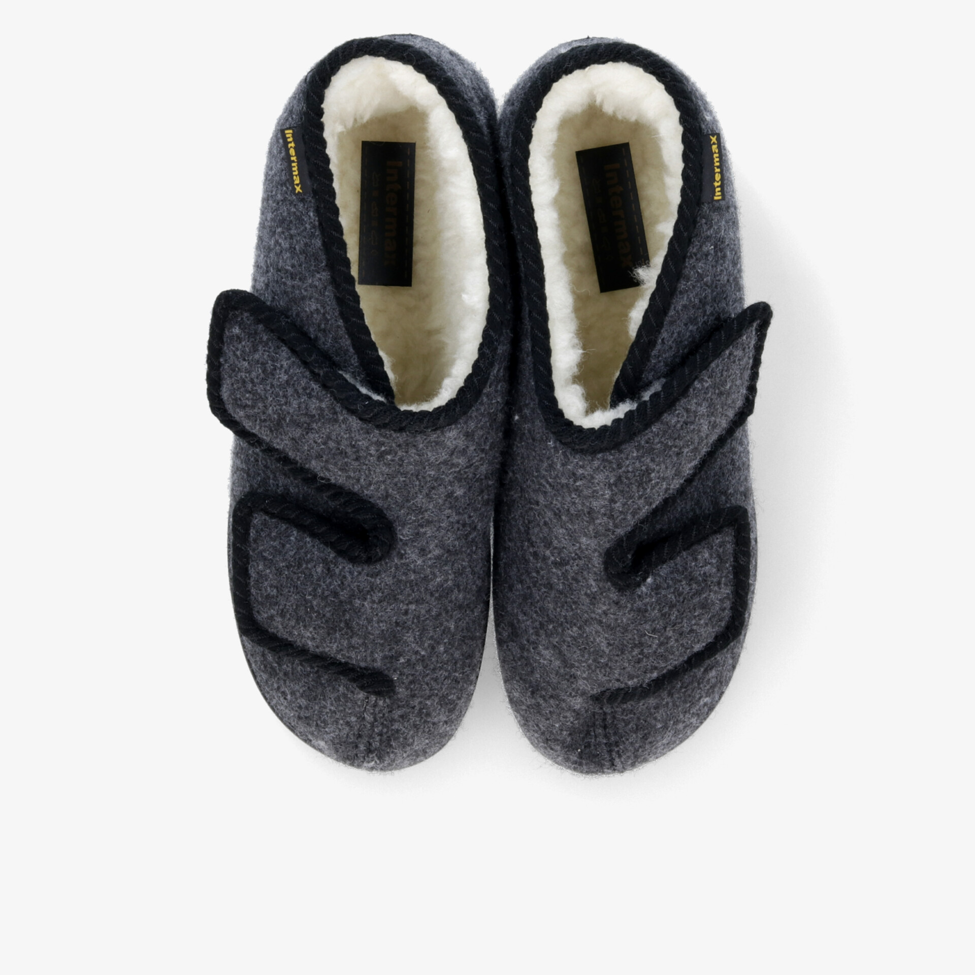 Warme, kuschelige Hausschuhe mit weichem Innenfutter und verstellbaren Klettverschlüssen für hohen Komfort