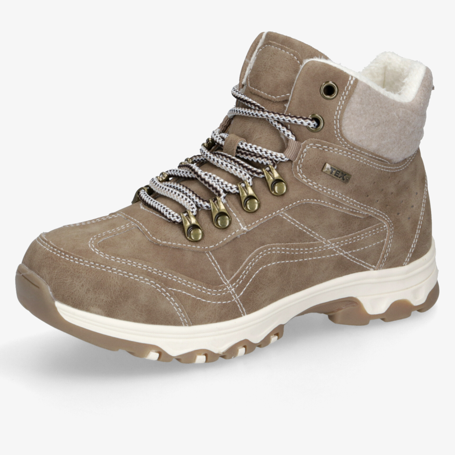 robuster bergschuh mit warmem Futter und rutschfester Sohle für optimalen Komfort und Halt