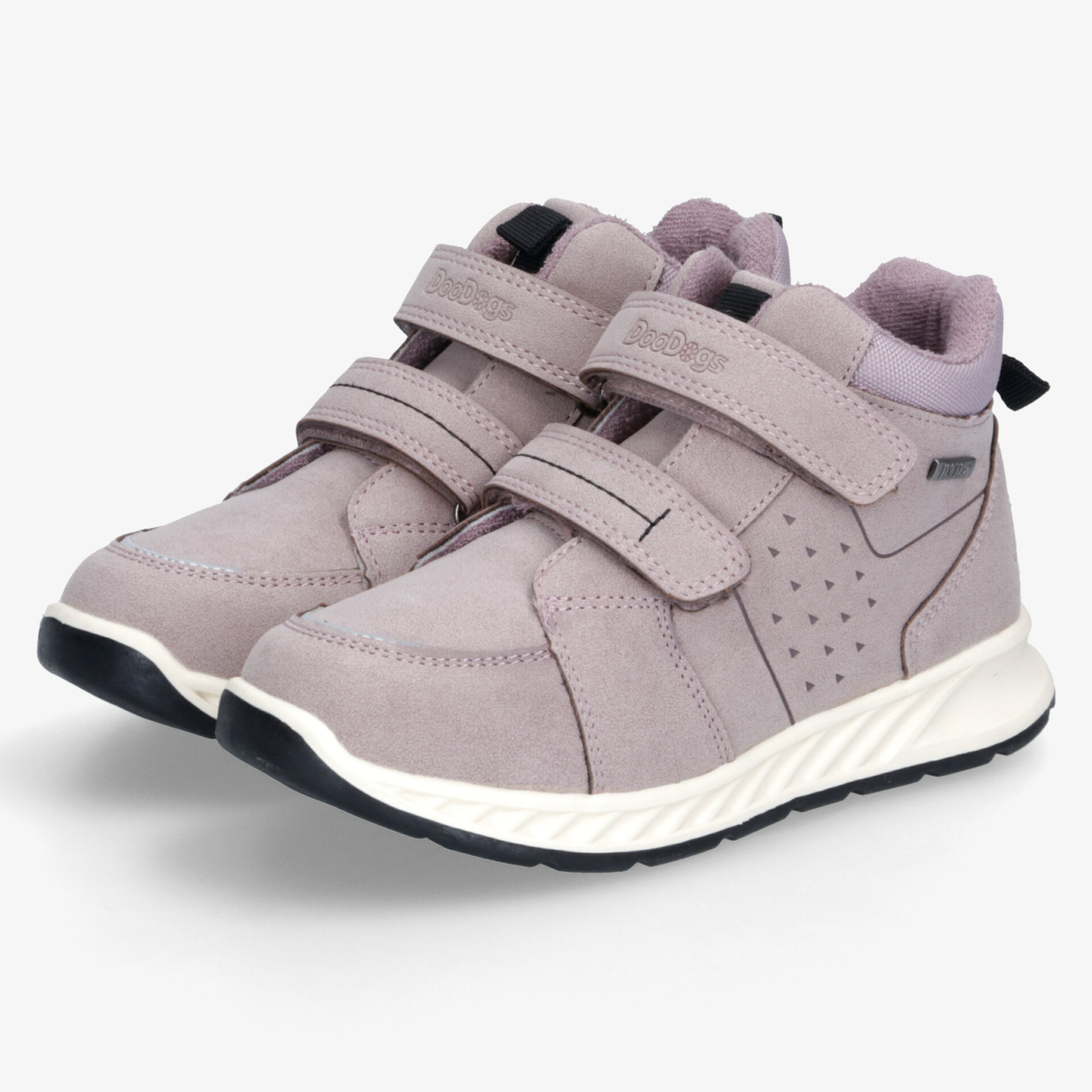 Bequemes Paar sportlicher Schuhe mit praktischen Klettverschlüssen und rutschfester Sohle in modernem Design