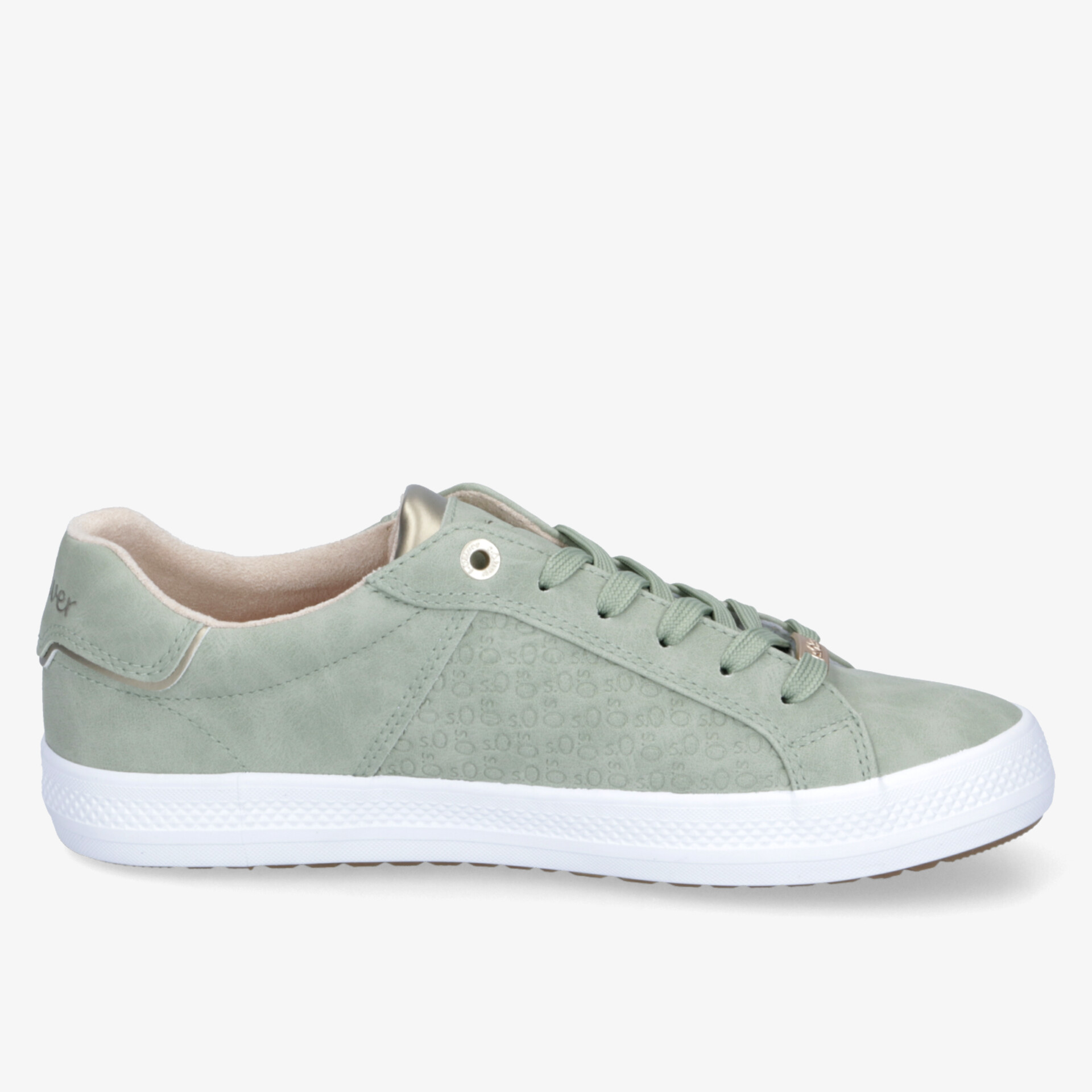 moderner leichter Sneaker in grün mit komfortabler Passform und flexibler weißer Sohle