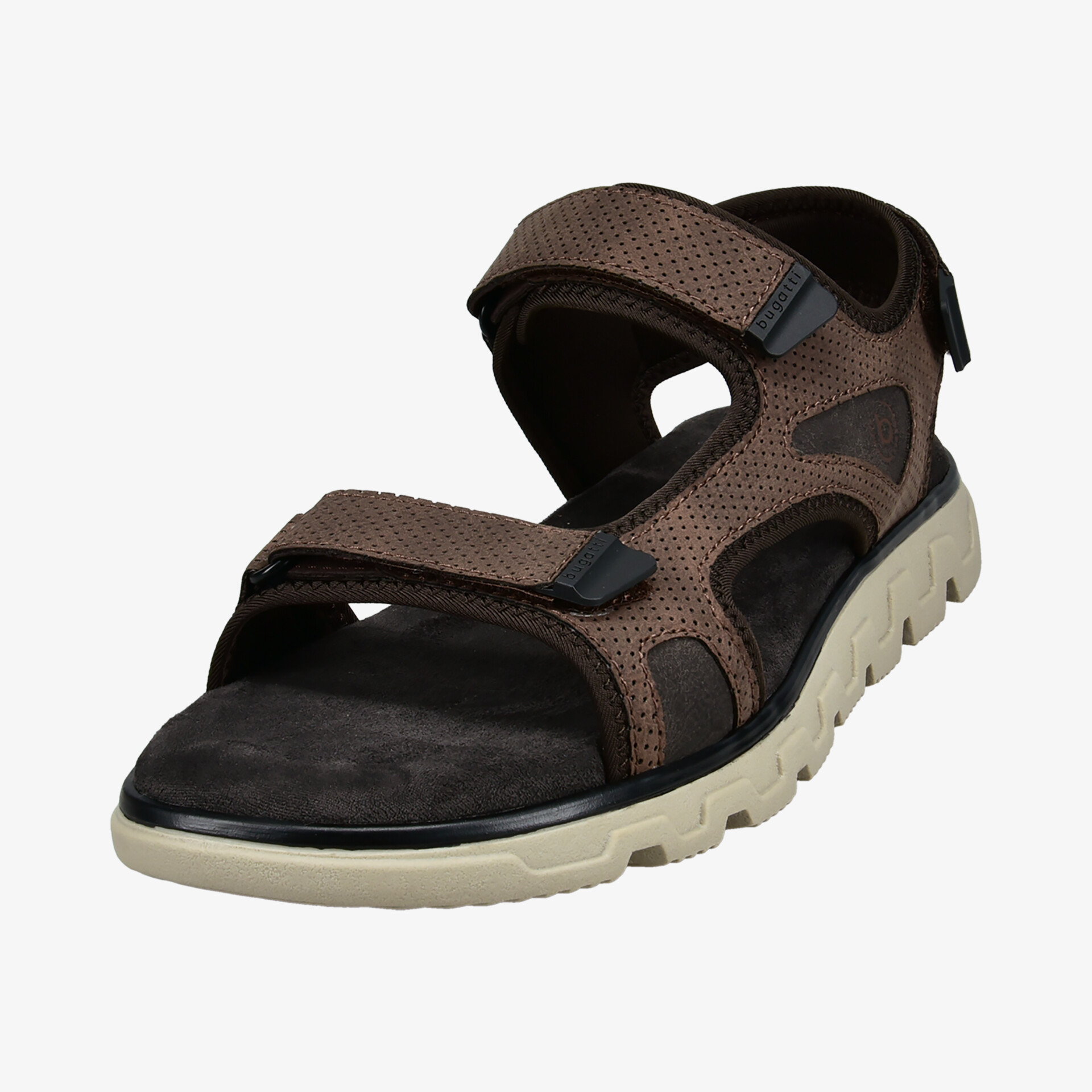 Robuste braune Sandale mit verstellbaren Riemen und bequemer Sohle für optimalen Halt und Komfort.