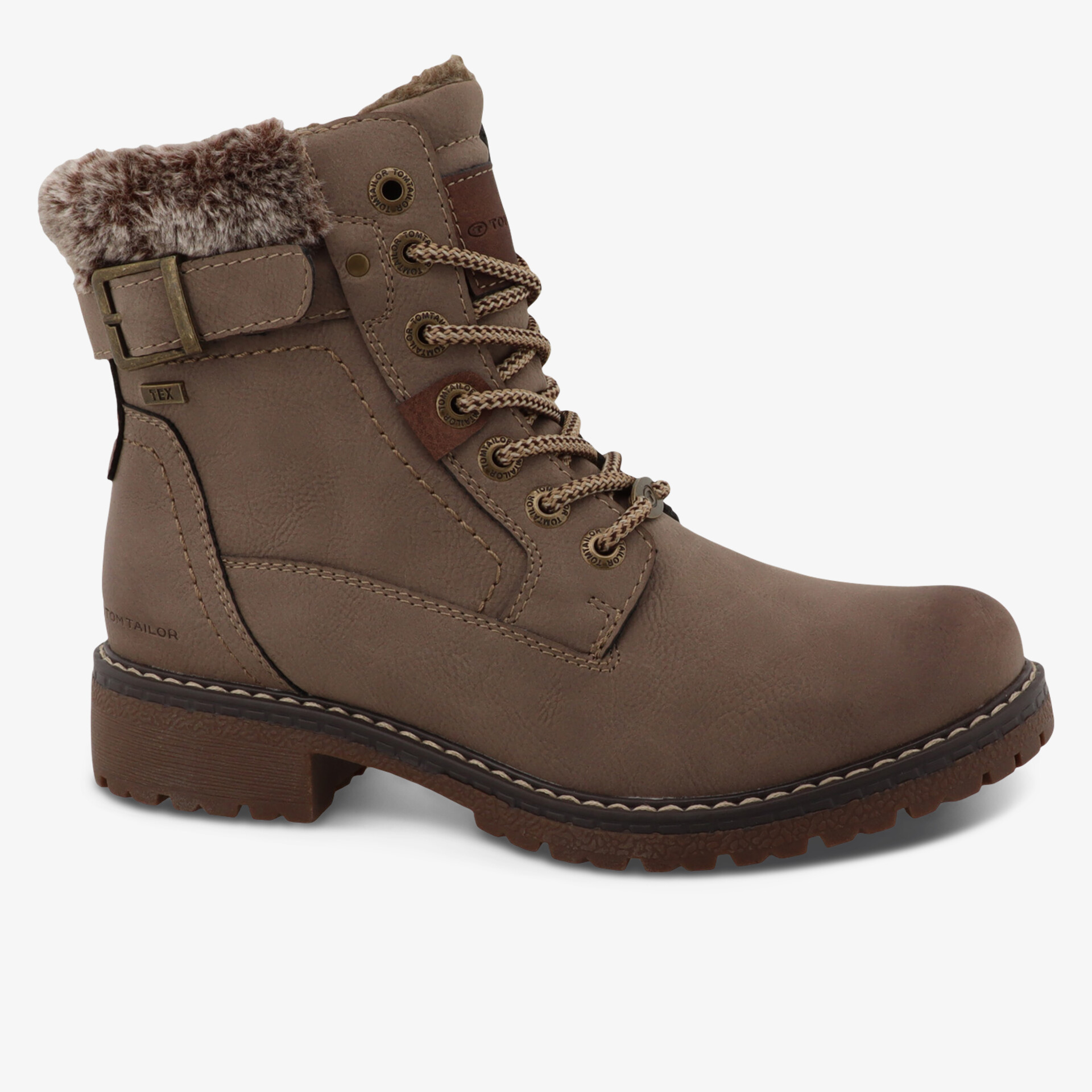 Warmer winterstiefel aus robustem material mit schnürung und weichem, gefüttertem innenfutter für sicheren halt