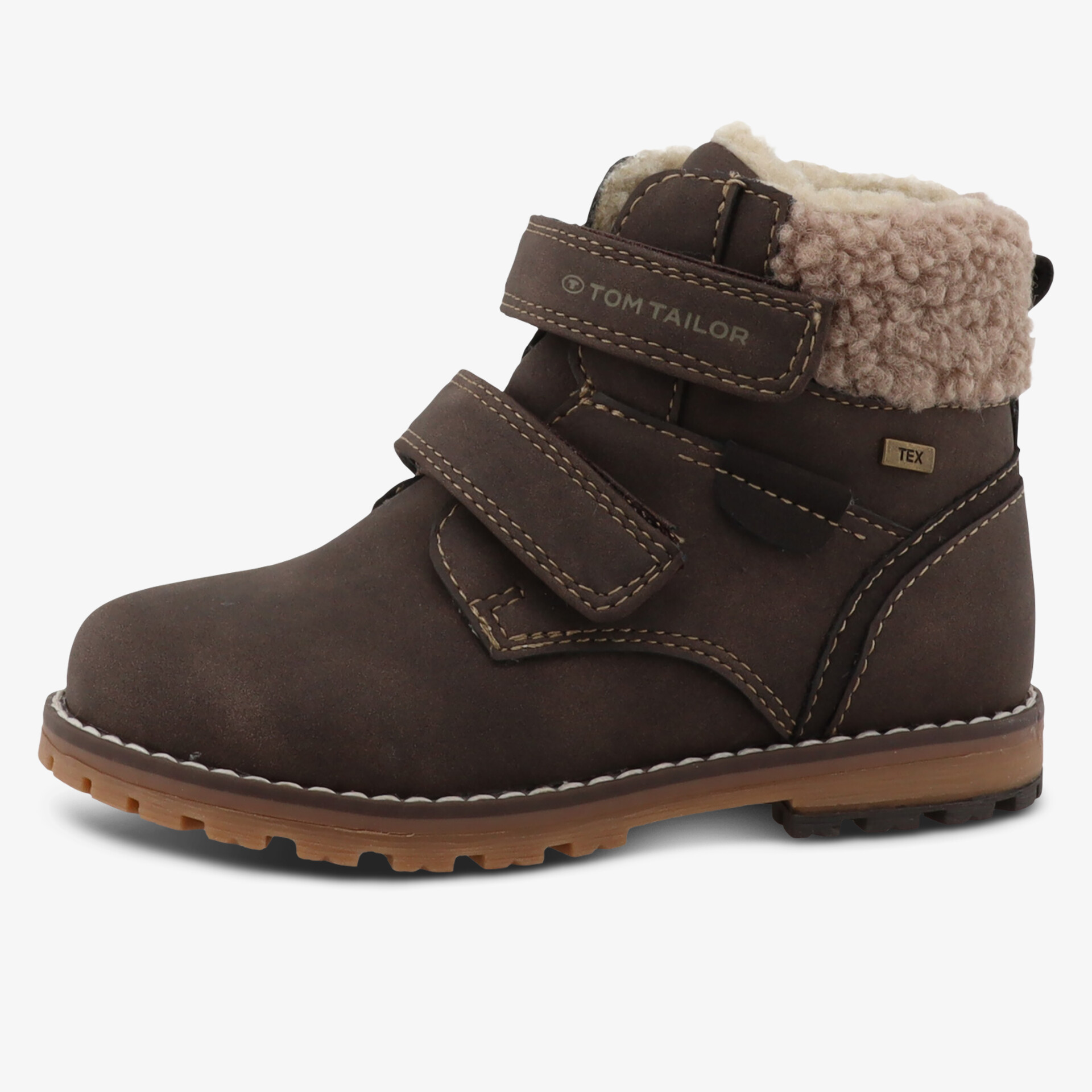 Warmer Winterstiefel mit Schafsfellbesatz und praktischem Klettverschluss für sicheren Halt