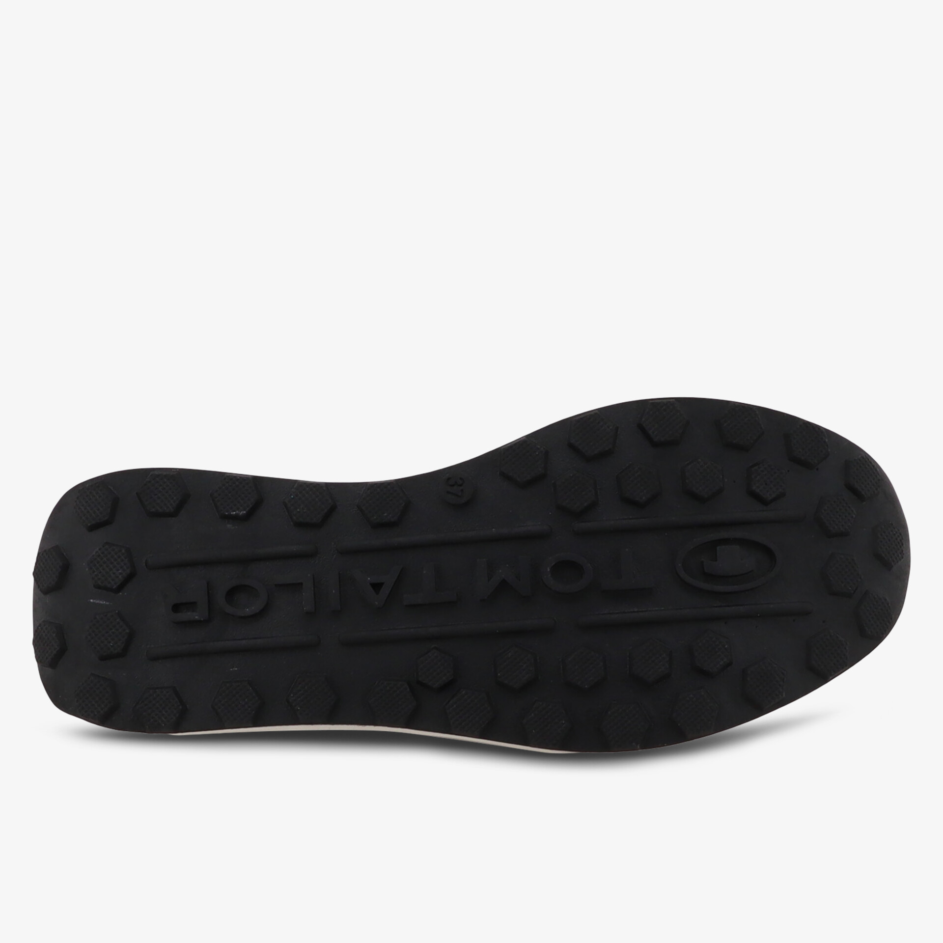 Robuste schwarze Sohle mit griffigem, rutschfestem Profil für optimale Stabilität und Langlebigkeit
