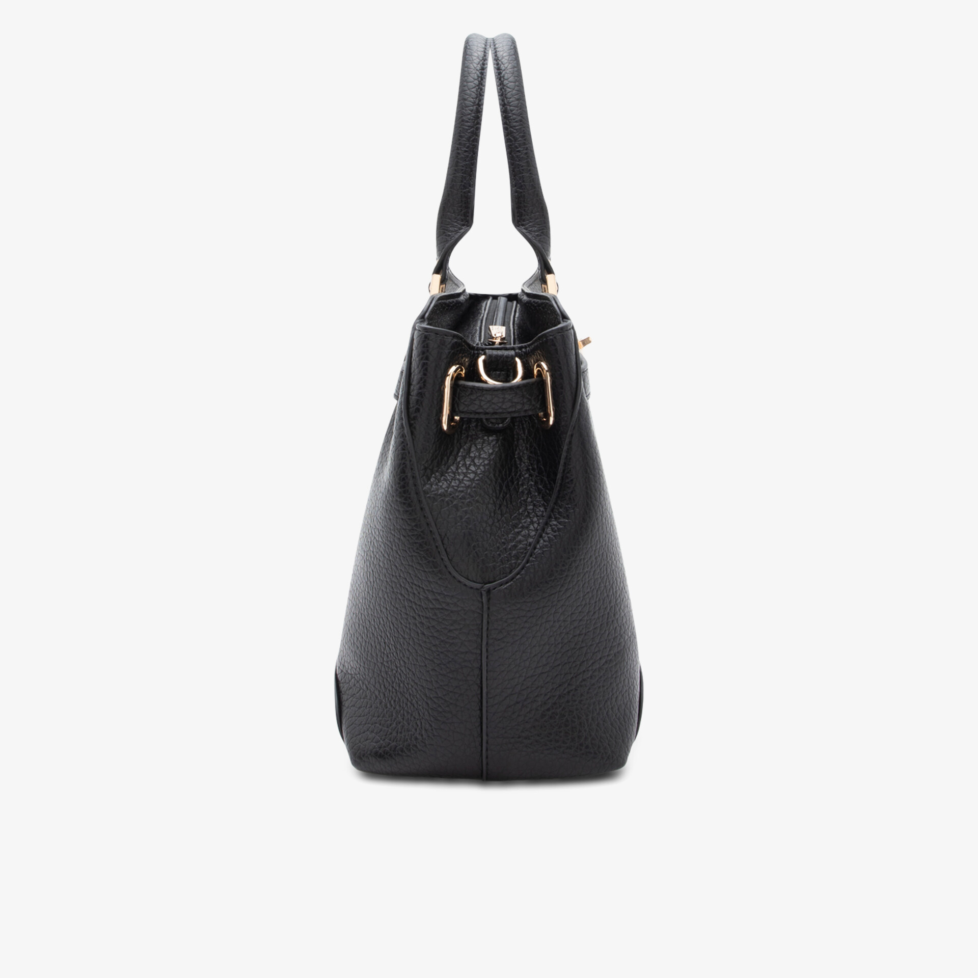 Elegante schwarze Tasche in Lederoptik, stilvolle Details und geräumiges Design.