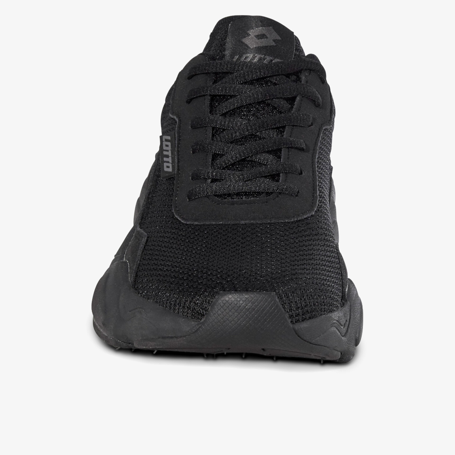 Schwarzer bequemer Sportschuh mit robuster Sohle und atmungsaktivem Obermaterial