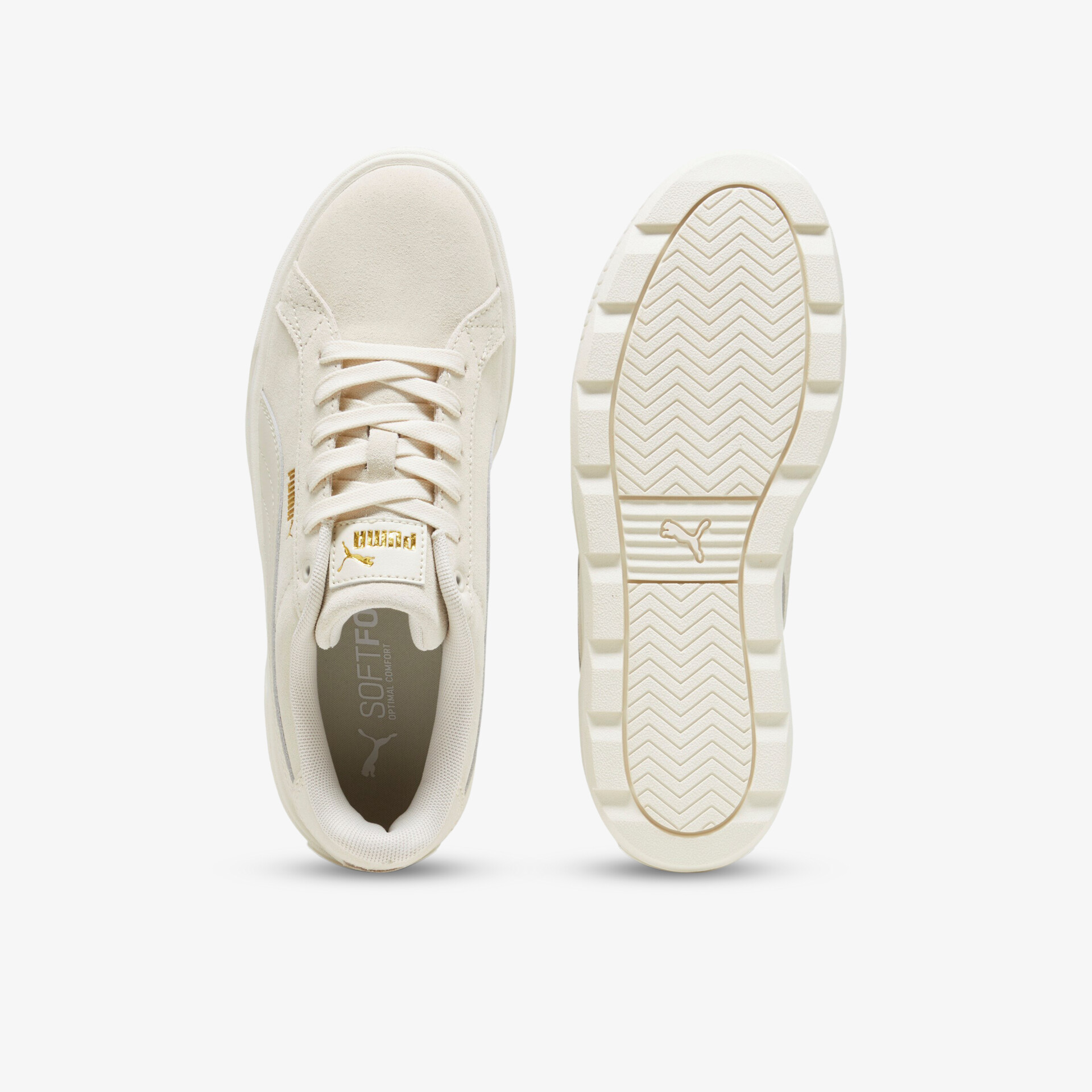 Stilvolle beige Sneaker mit rutschfester Sohle und komfortablen Design für den täglichen Gebrauch.