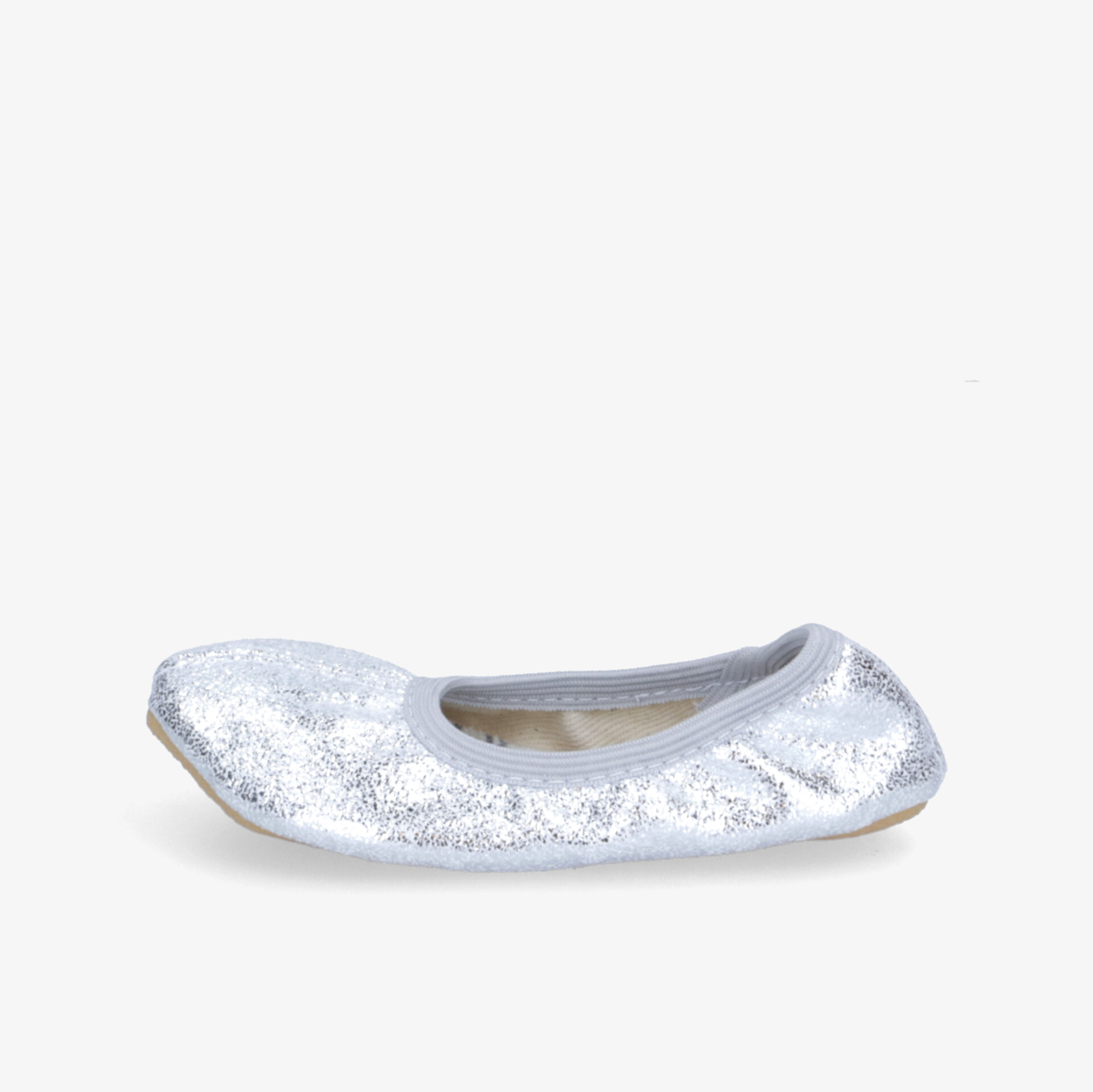 Glitzernder, bequemer und flexibler Schuh für stilvolle Anlässe. Rutschfeste Sohle für sicheren Halt.