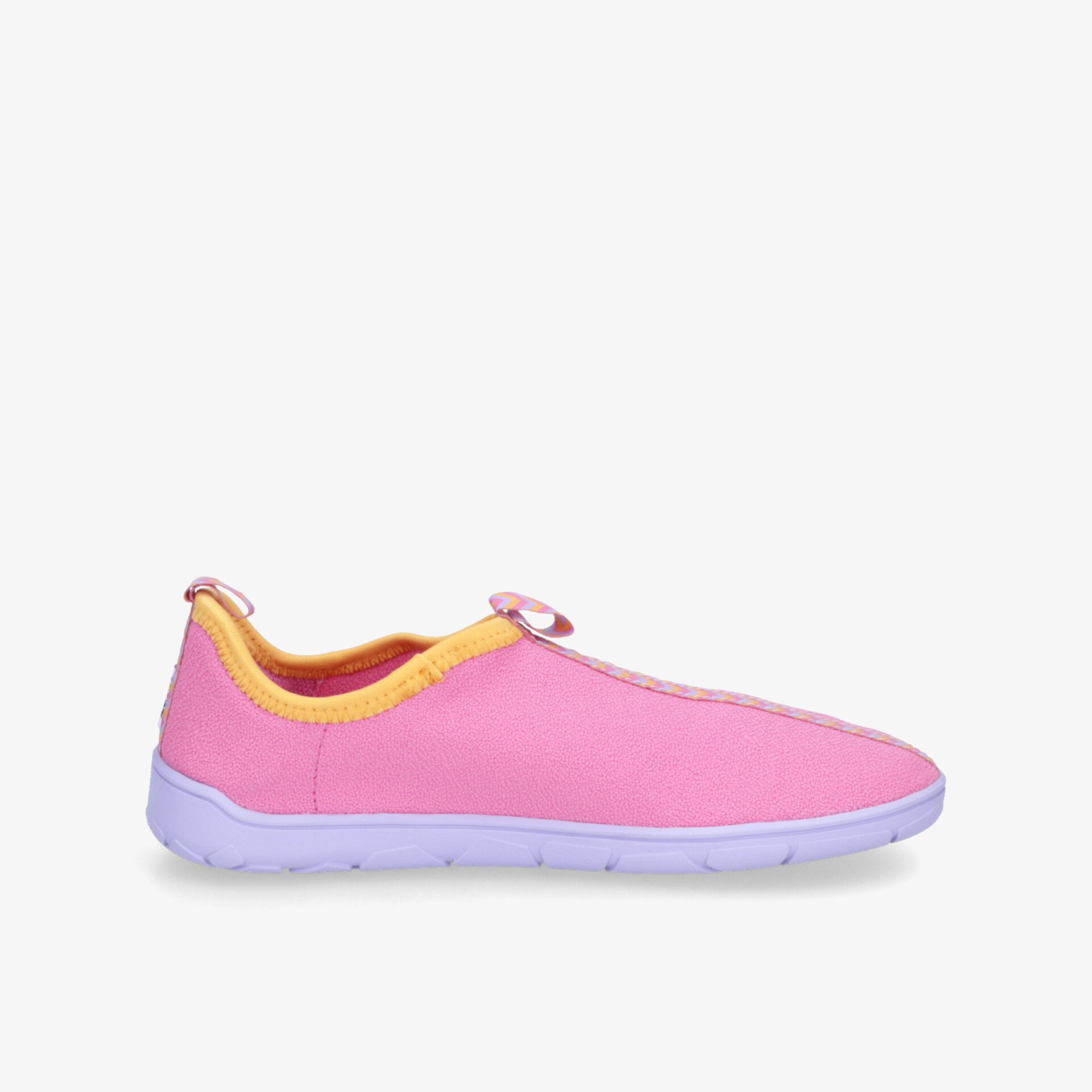 Leichter und bequemer Schuh mit atmungsaktivem Material und flexibler, rutschfester Sohle in lebendigem Pink