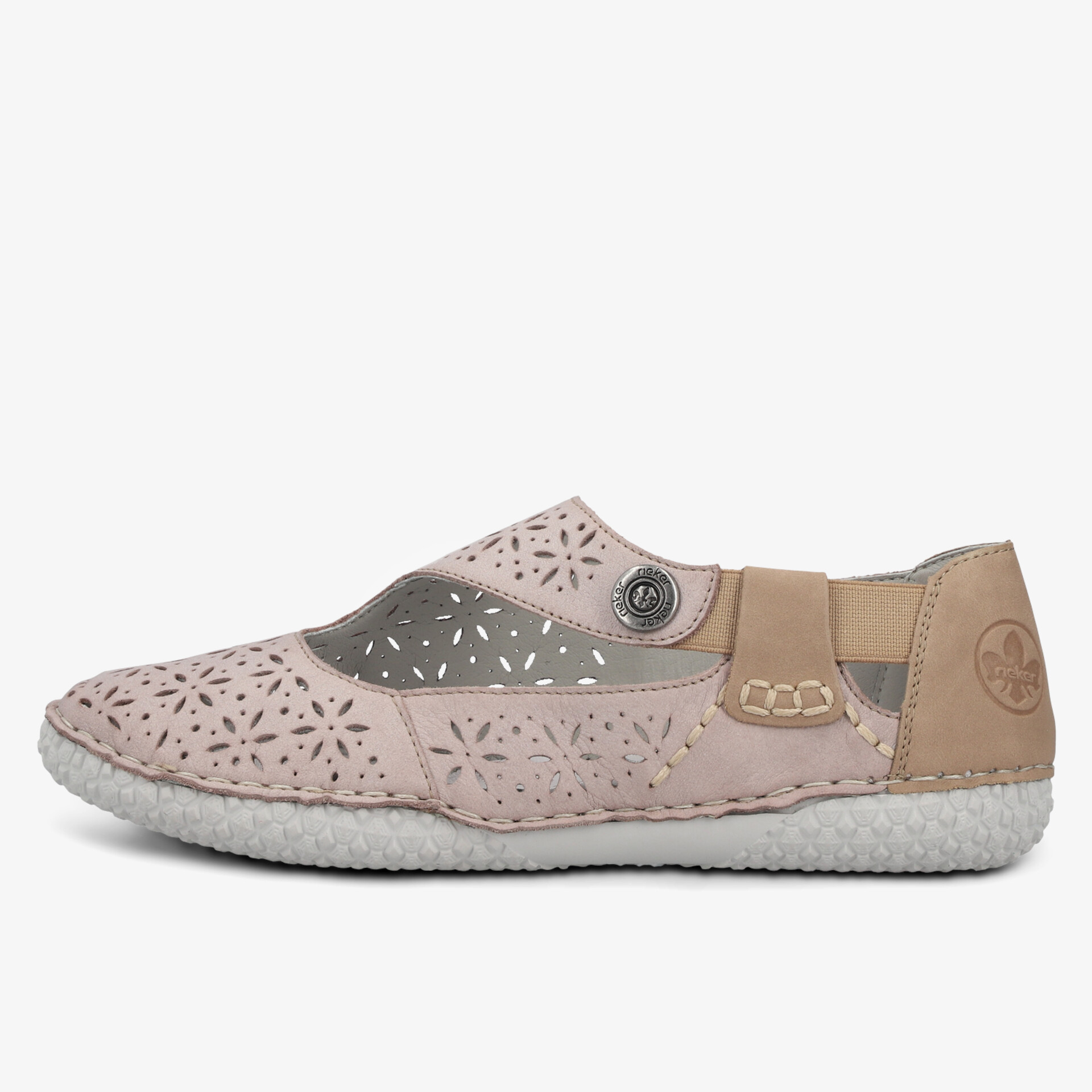Bequemer Schuh mit elastischem Einsatz und perforiertem Design für optimale Luftzirkulation und Tragekomfort