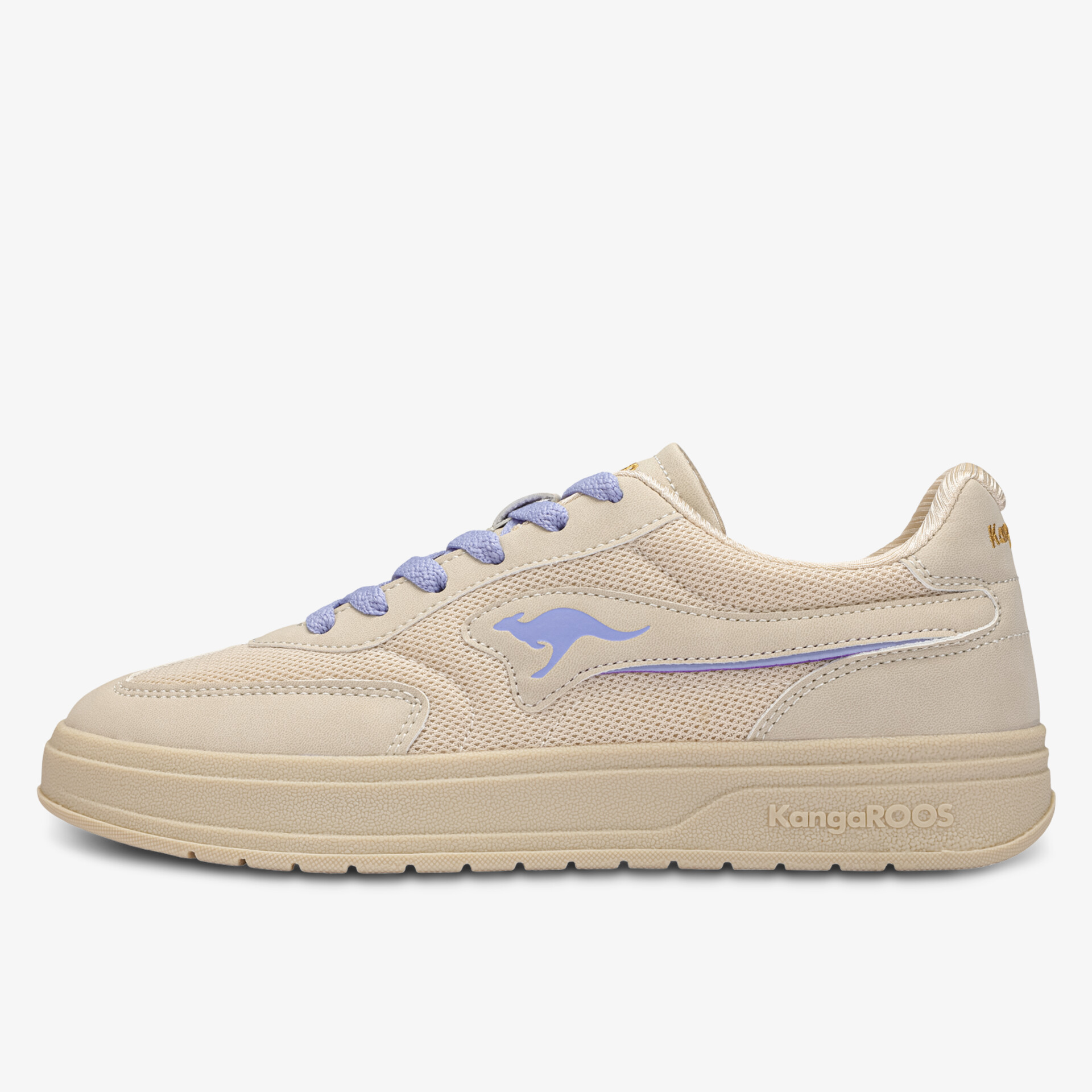 Bequemer leichter Sneaker in neutralem Farbton mit atmungsaktivem Material und rutschfester Sohle