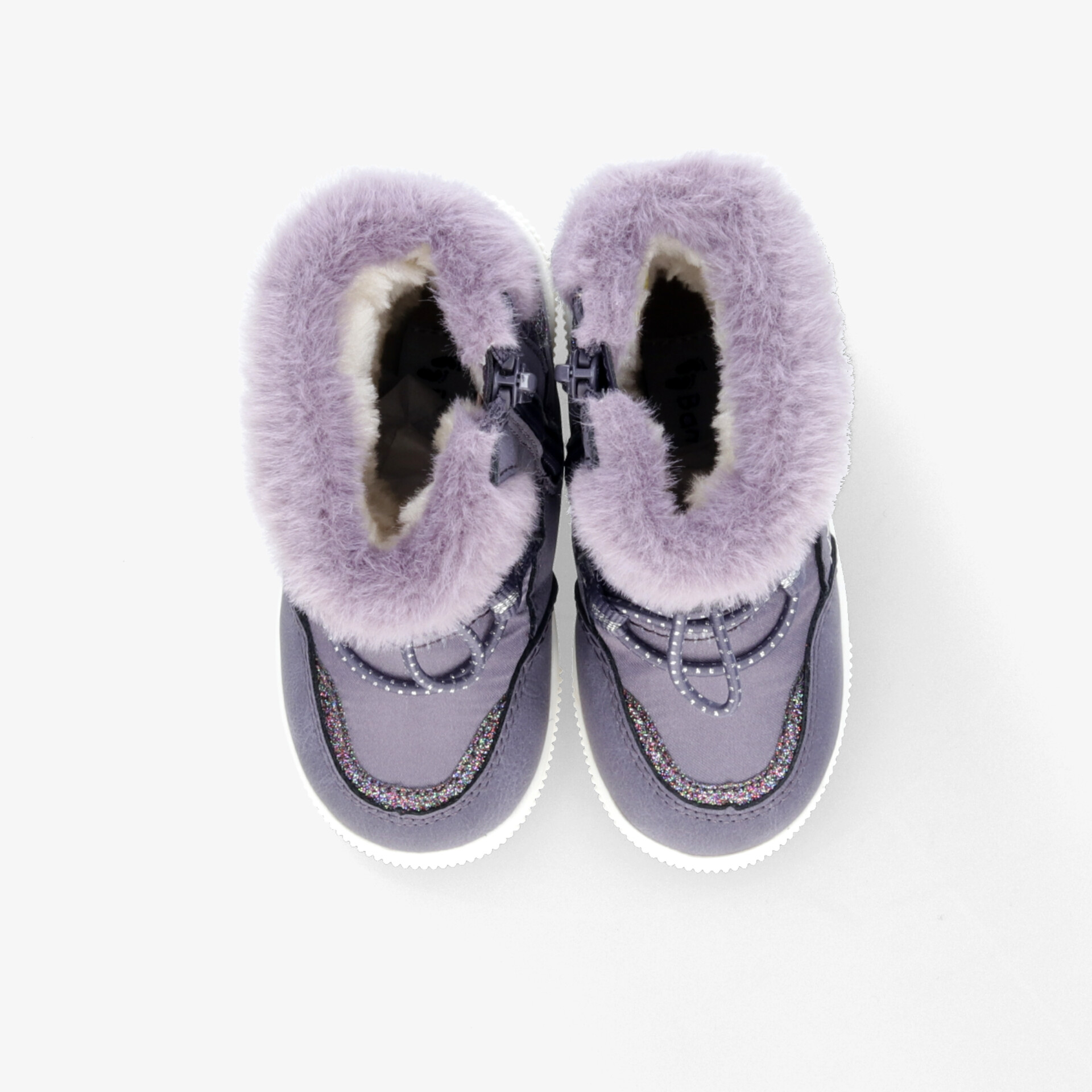 Warme lila Winterstiefel mit weichem Fellfutter, komfortabel und robust für kalte Tage