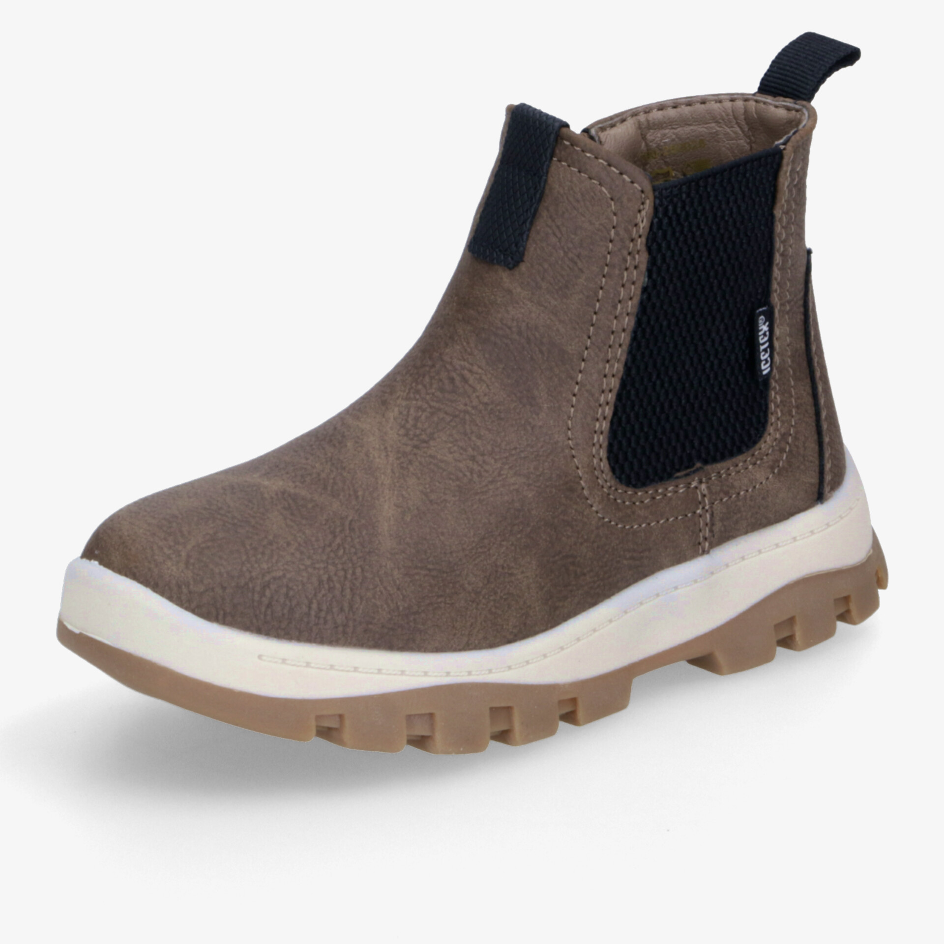 Robuster brauner Outdoor-Stiefel mit rutschfester Profilsohle, elastischem Einsatz und bequemem Tragekomfort