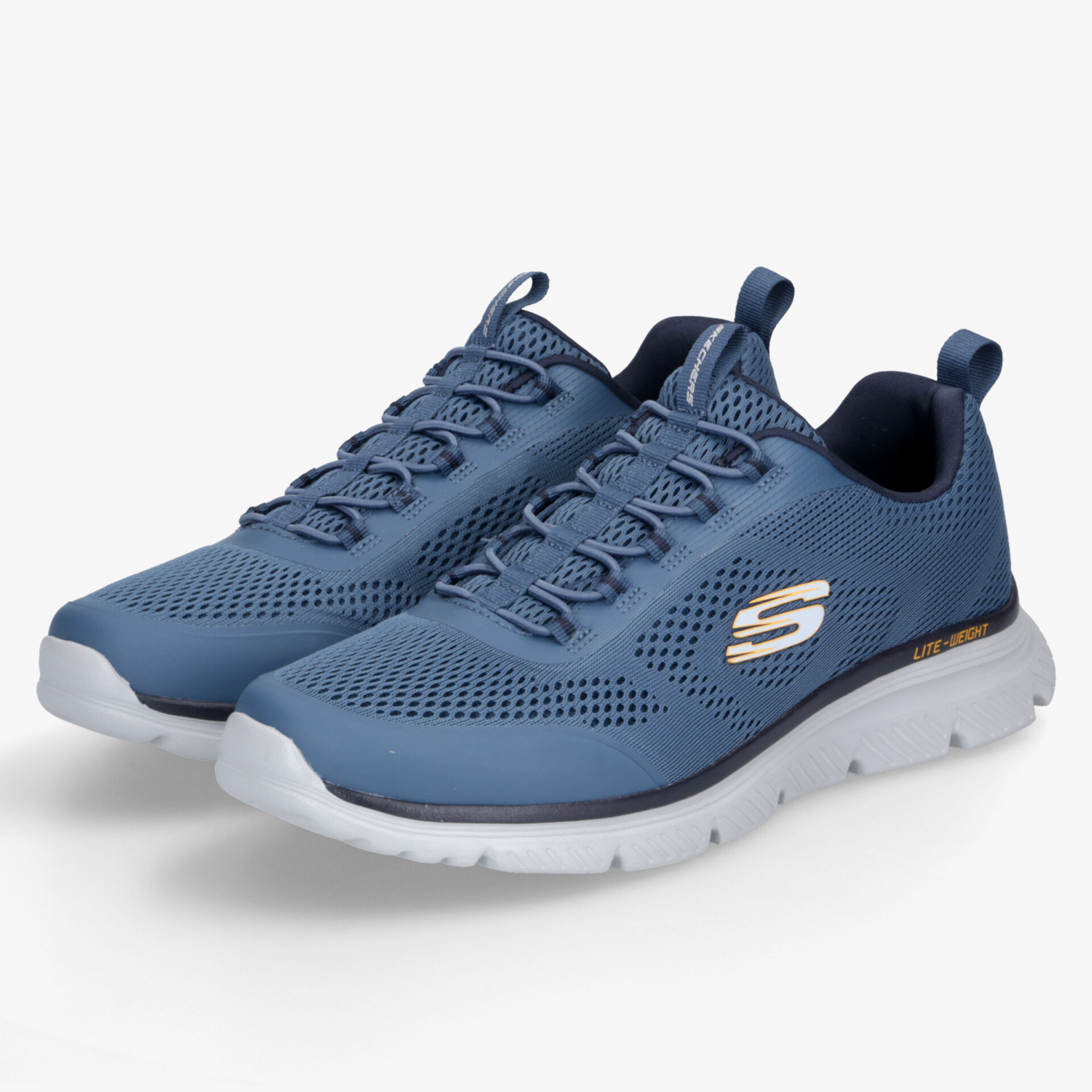 Sportlicher blauer Sneaker mit atmungsaktivem Material, flexiblem Komfort und gepolsterter Innensohle