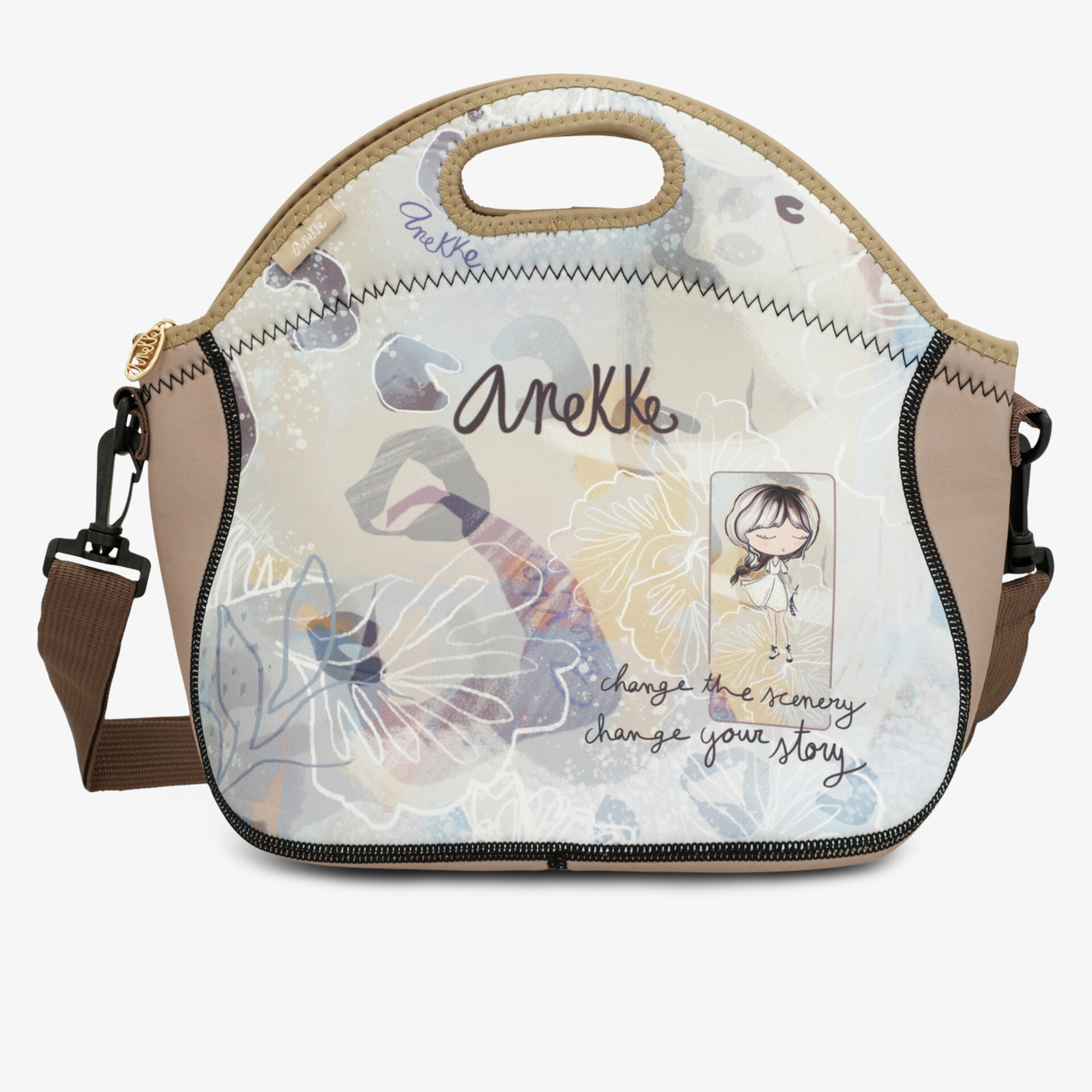 Modische Tragetasche mit auffälligem Design, praktischem Handgriff und Reißverschluss für vielseitigen Einsatz