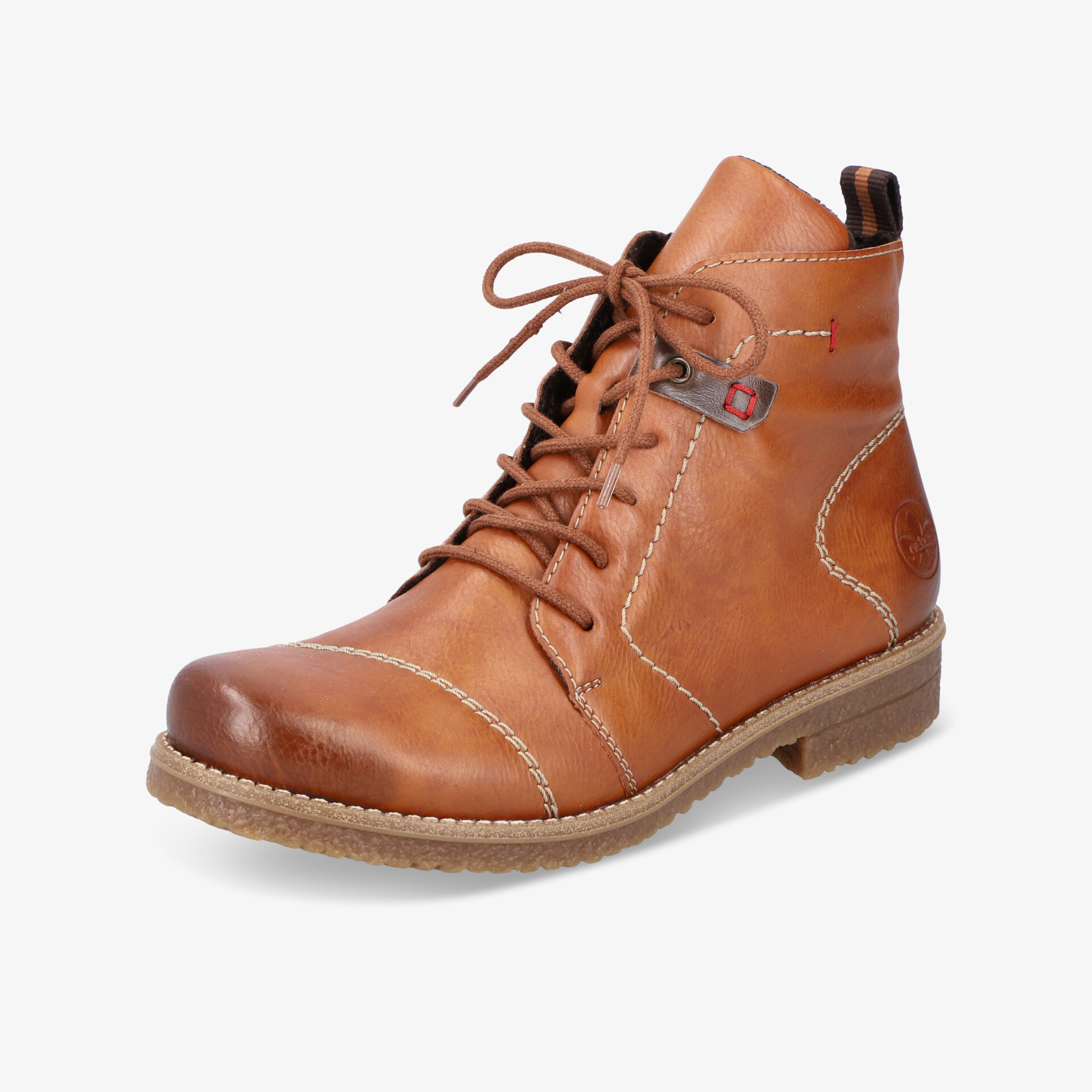 Robuster Lederstiefel mit hoher Schnürung, komfortablem Schnitt und strapazierfähiger, leicht profilierter Sohle.