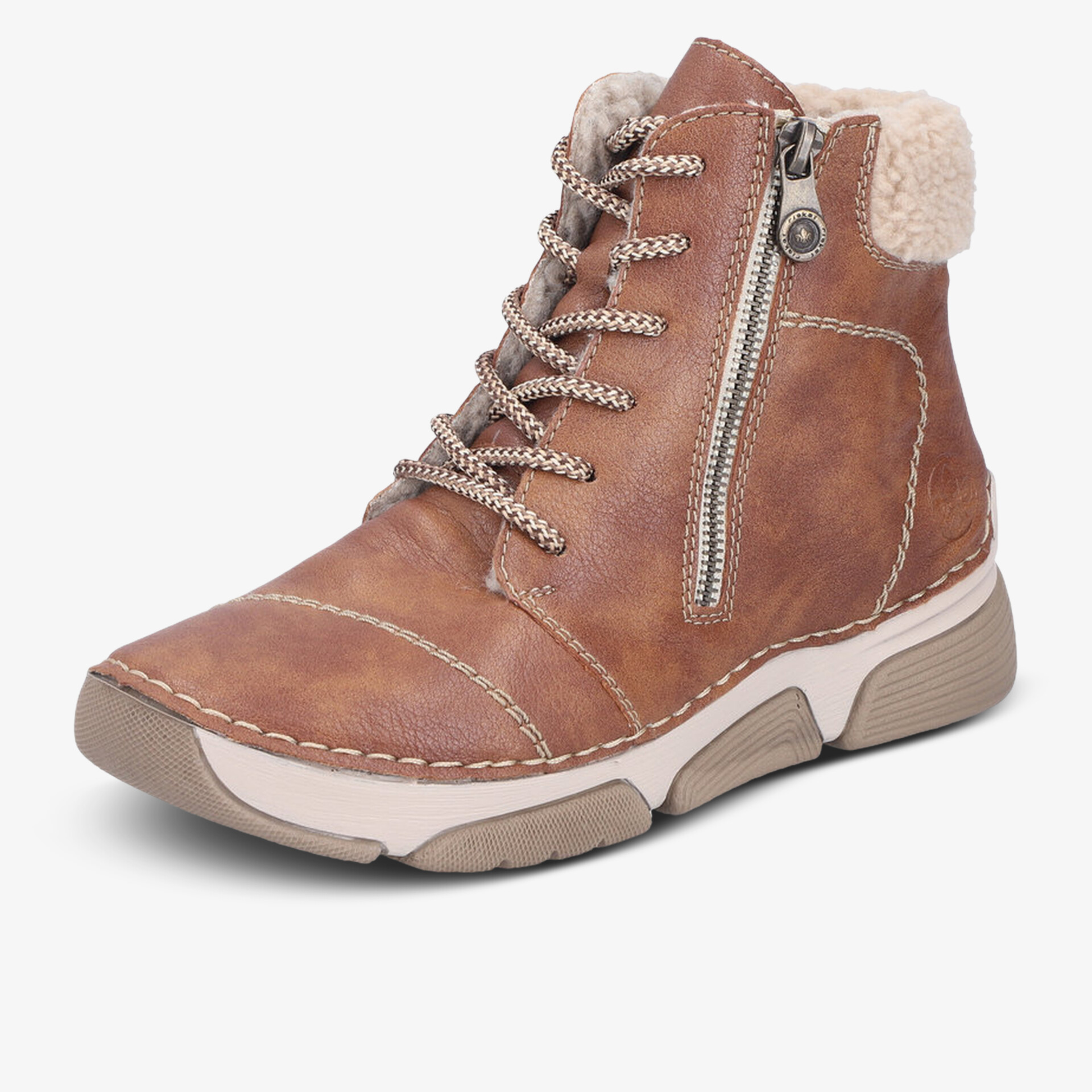 Robuster und warm gefütterter Schuh mit rutschfester Sohle, seitlichem Reißverschluss und bequemer Passform