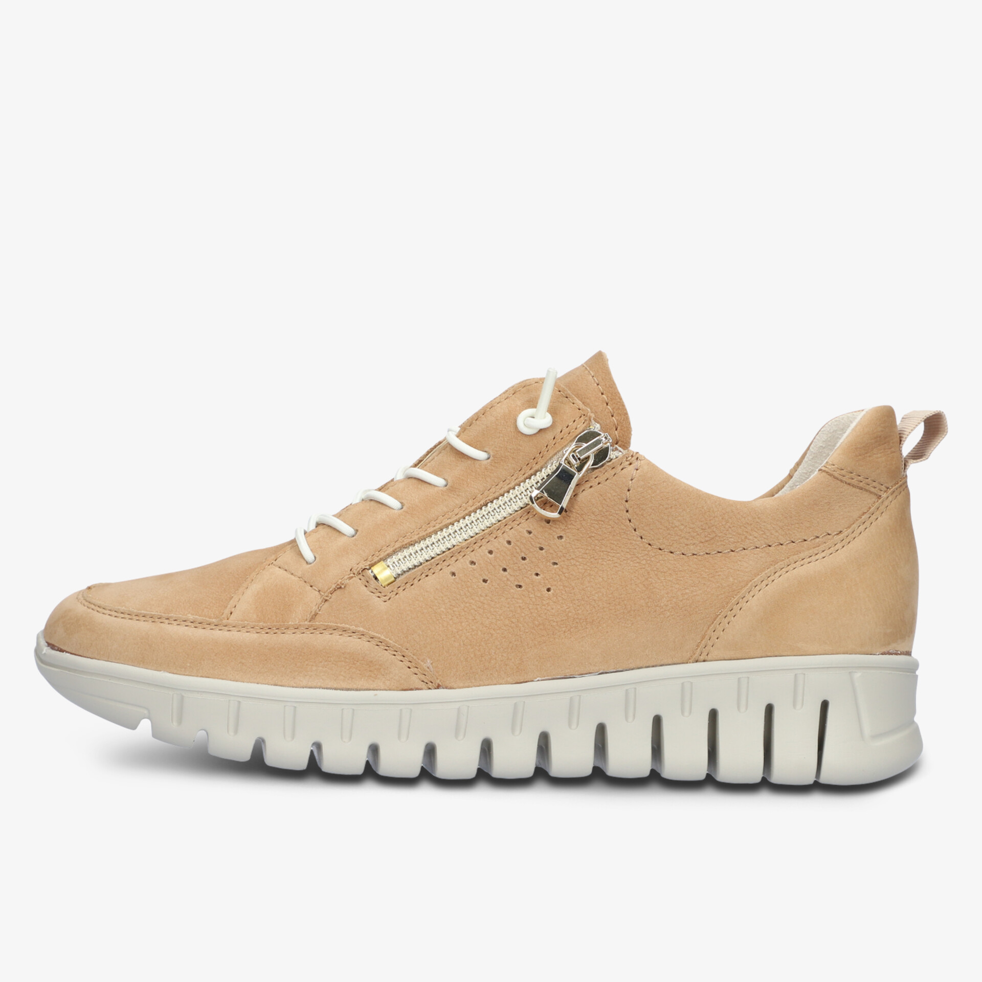 Leichter bequemer Sneaker mit flexiblem Profil und seitlichem Reißverschluss in modischem Design