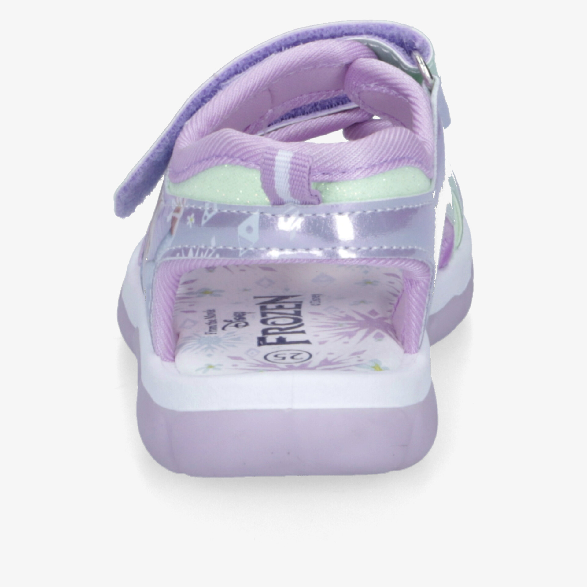 Kinder Sandale in Lila mit verstellbarem Klettverschluss und gepolstertem Fußbett für hohen Tragekomfort