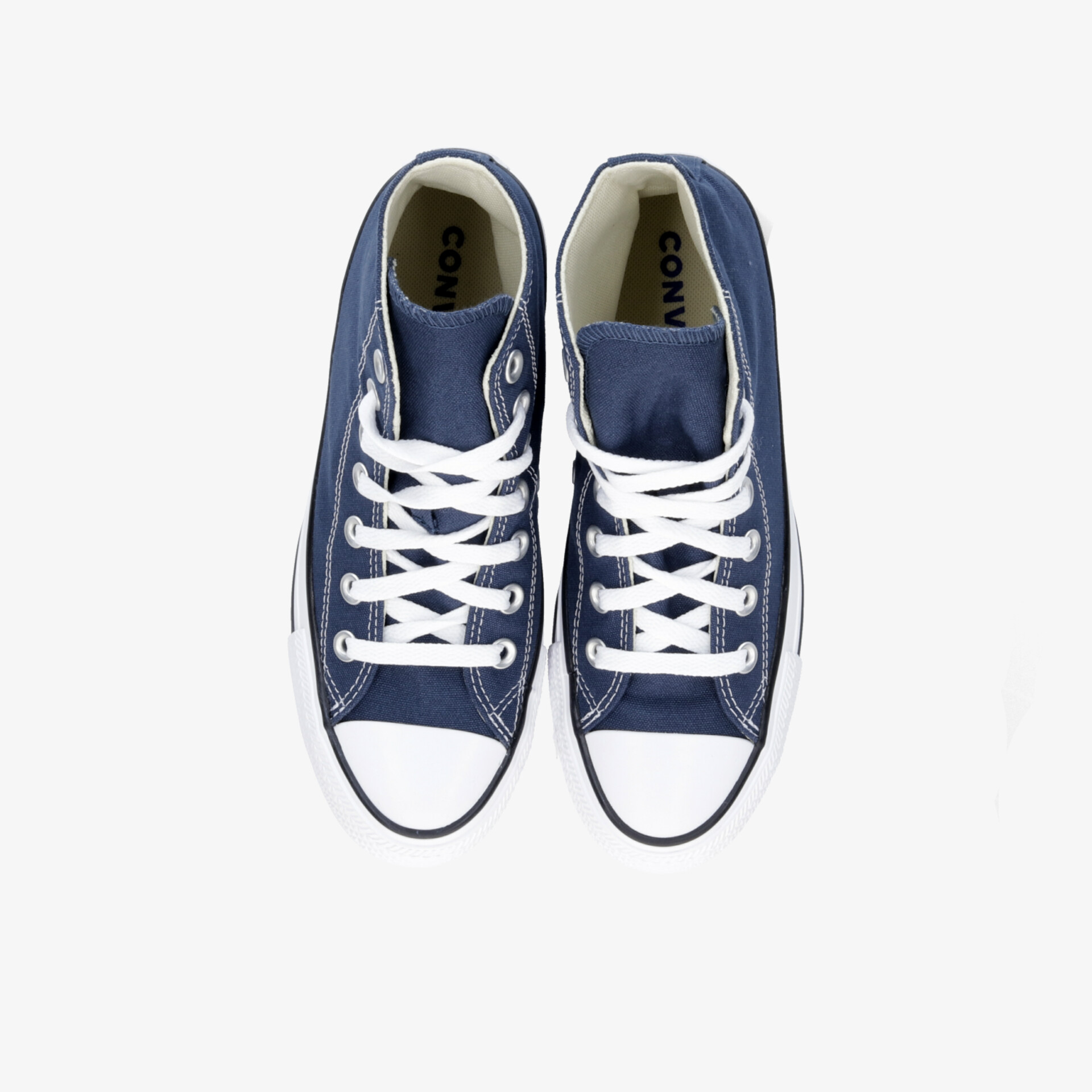 Bequemes Paar blaue Sportschuhe mit weißen Schnürsenkeln, strapazierfähig und robust, ideale Passform für täglichen Komfort