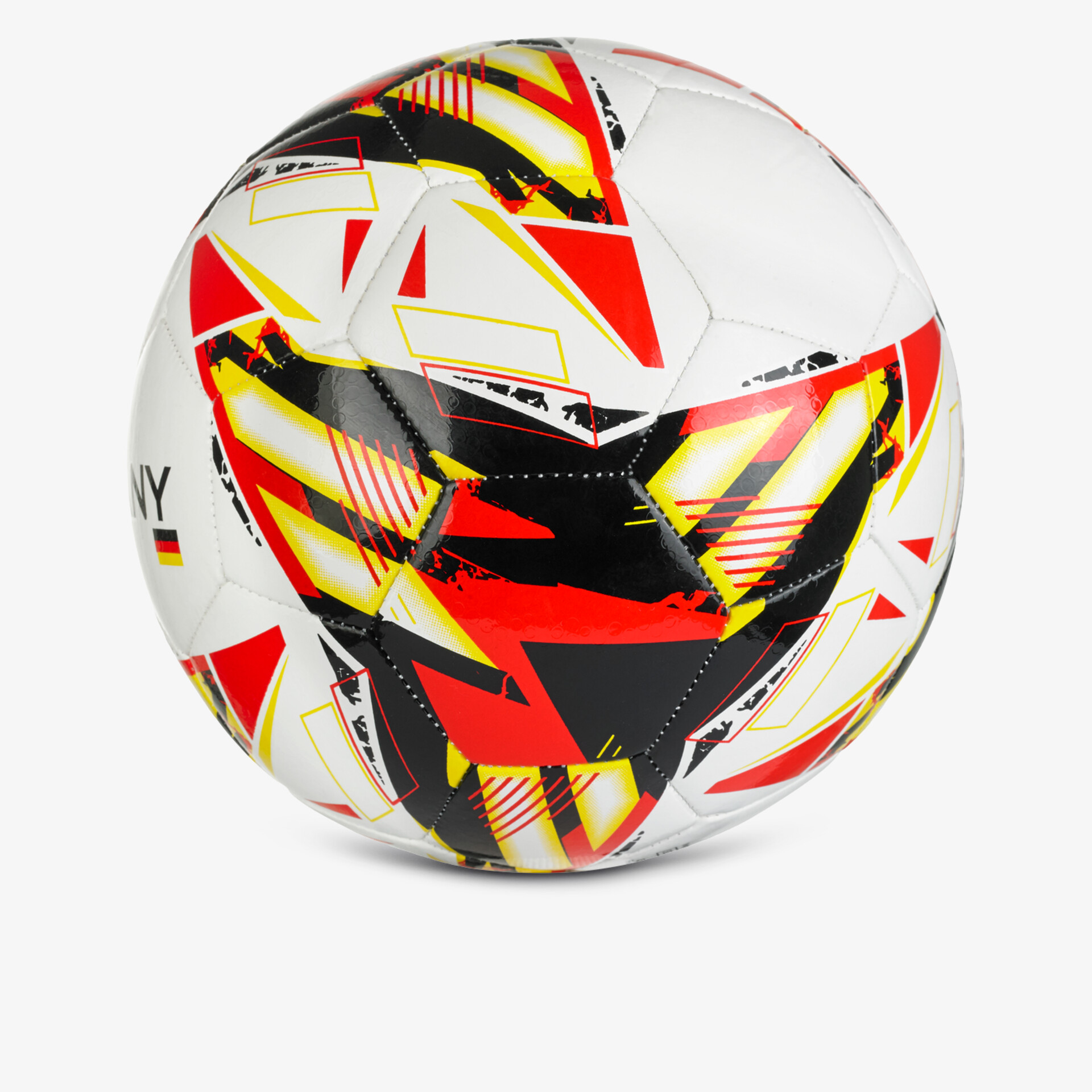 Sportlicher, robuster Ball mit präzisem, dynamischem Muster in auffälligen Farben