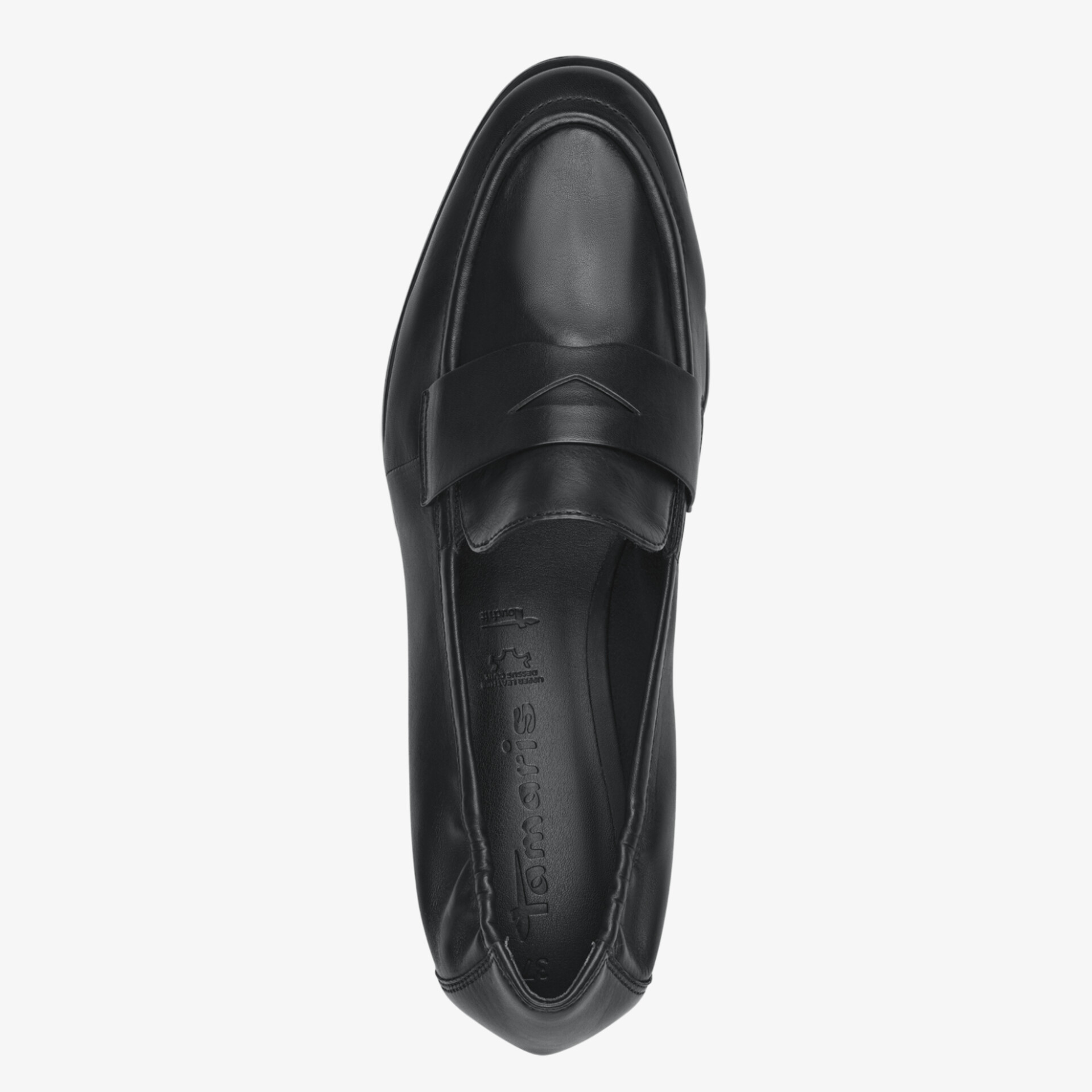Eleganter schwarzer Loafer mit glattem Leder und bequemer Passform, ideal für stilbewusste Alltagskleidung