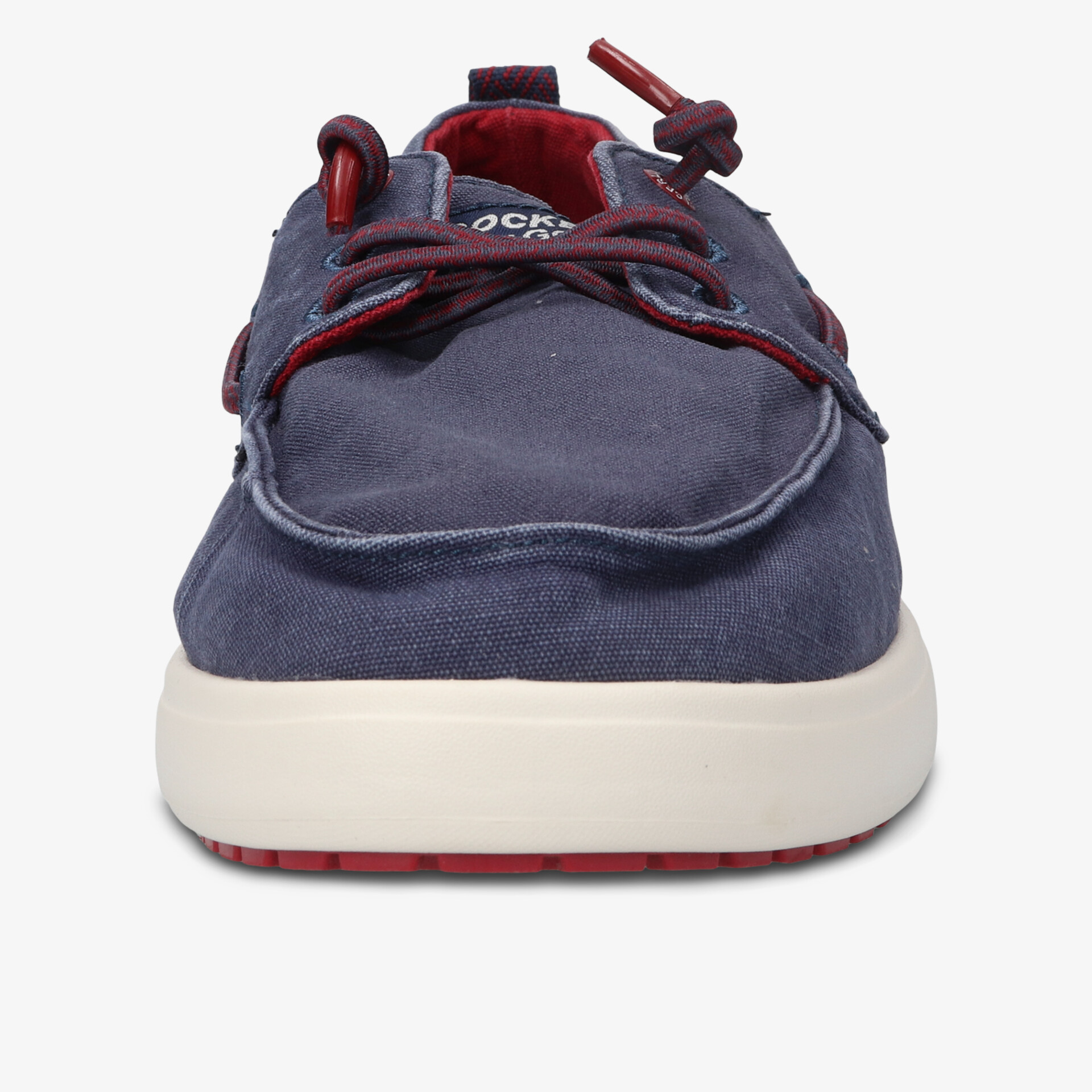 Frontansicht eines bequemen Schuhs mit moderner Optik und rutschfester, robuster Sohle