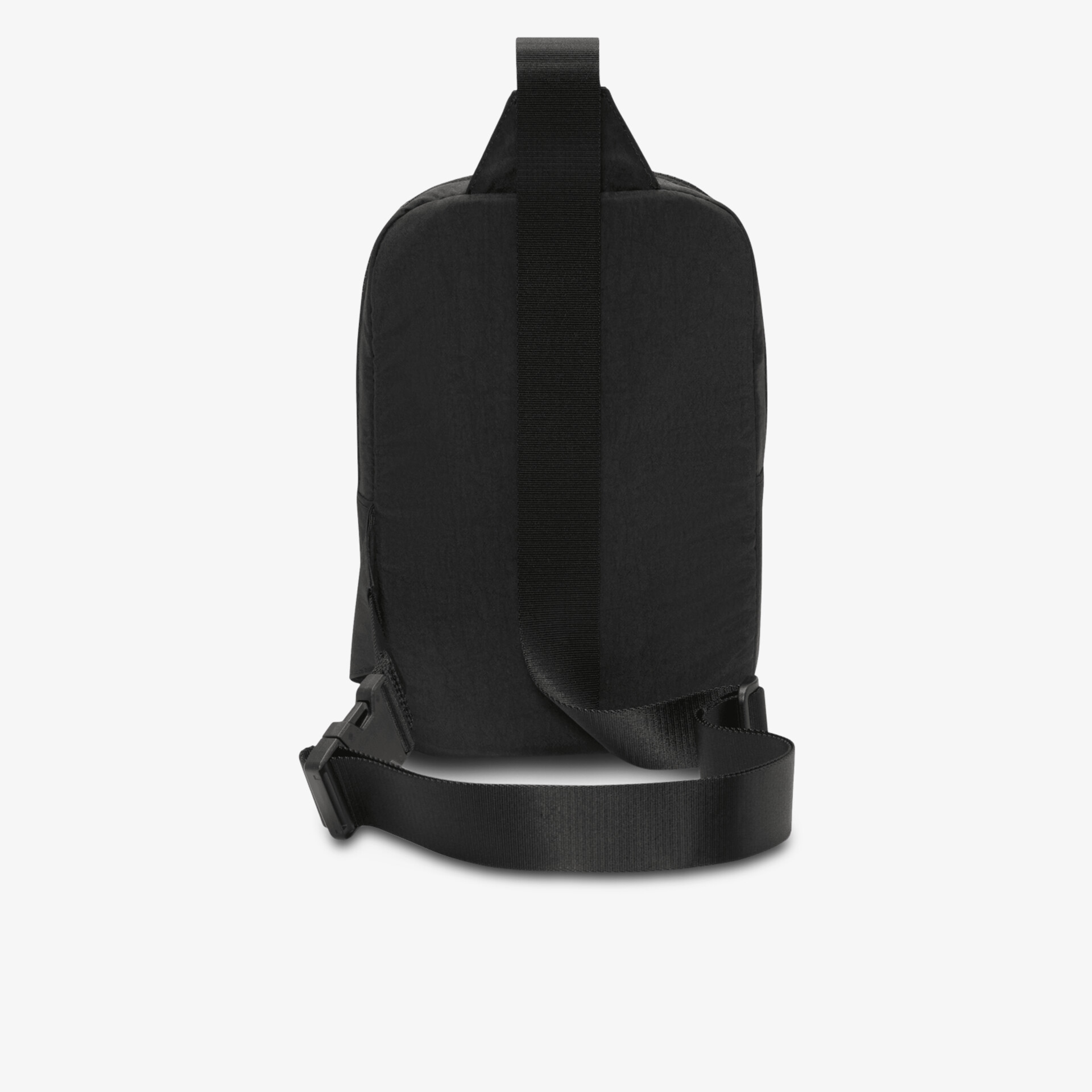 Moderne schwarze Tasche mit verstellbarem Gurt aus robustem Material für vielseitige Anwendungen.