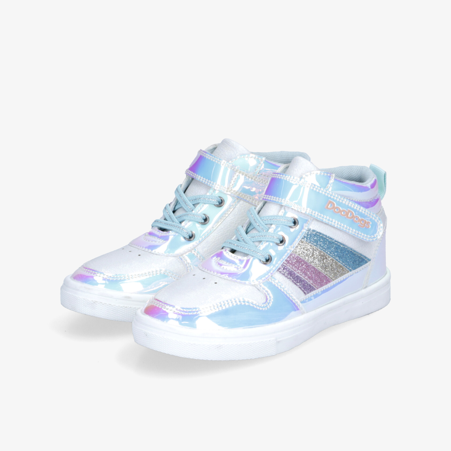 Stylische schimmernde Sneaker mit bunten Details und hohem Tragekomfort für einen modernen Look