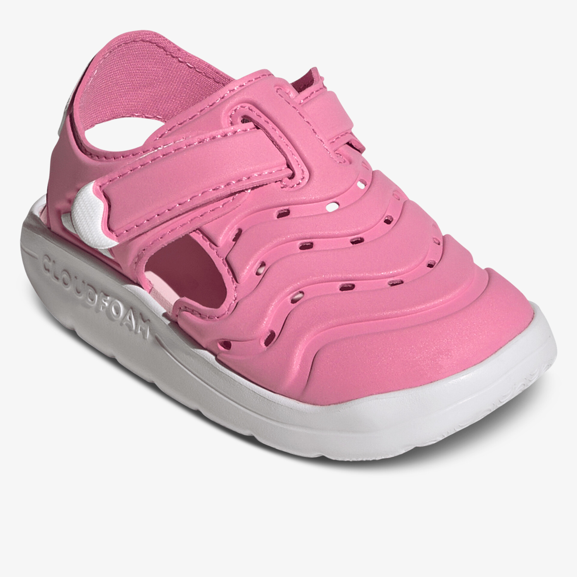 Leichter und atmungsaktiver pinker Kinderschuh mit Klettverschluss und rutschfester Sohle für flexiblen Tragekomfort