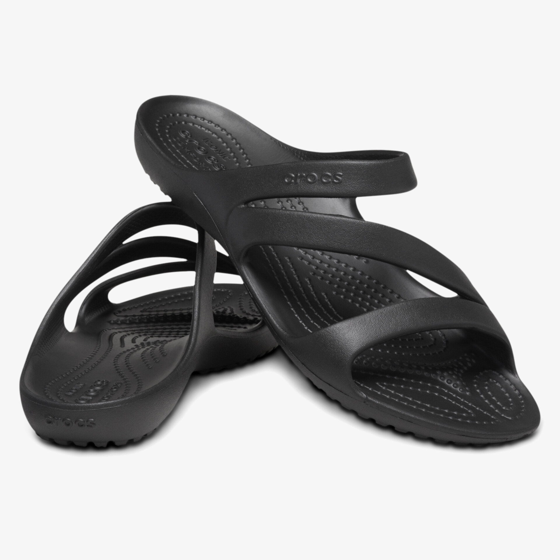 Bequeme schwarze Sandalen mit offenem Design, rutschfester Sohle und strapazierfähigem Material