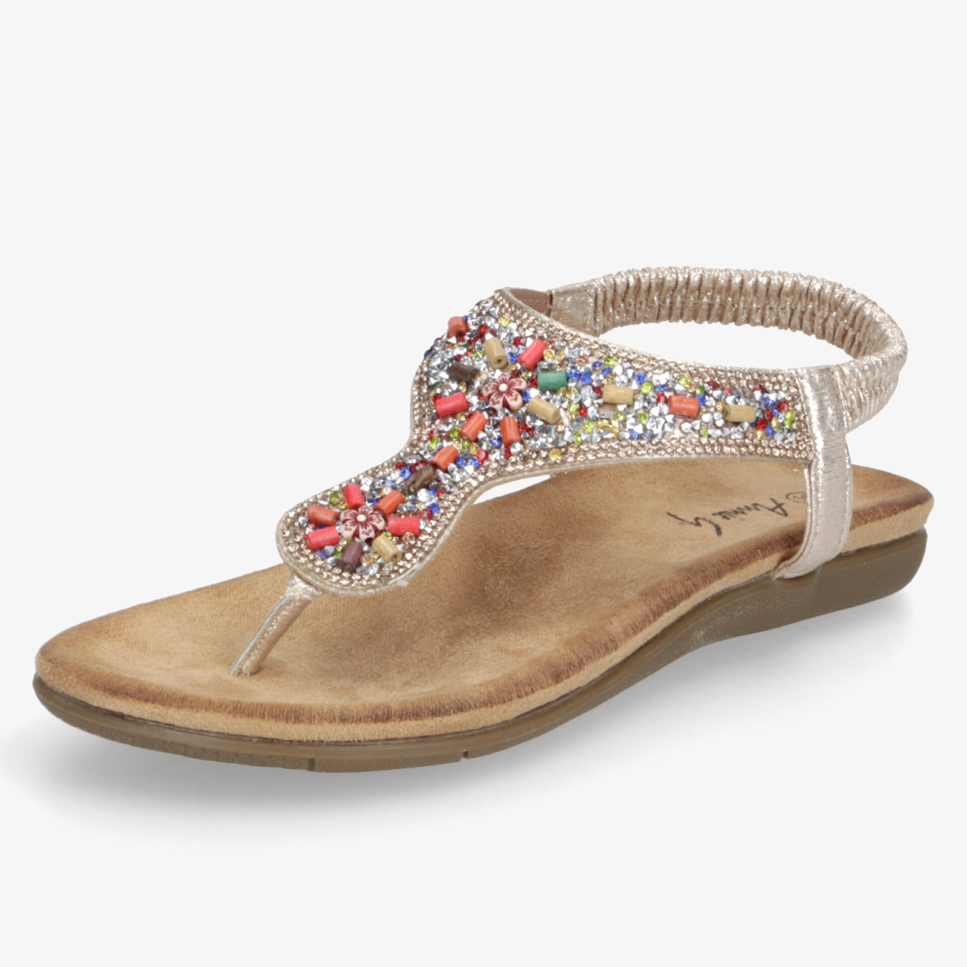 Bequemer Sandalenschuh mit verzierten Riemen und weichem Fußbett für optimalen Tragekomfort