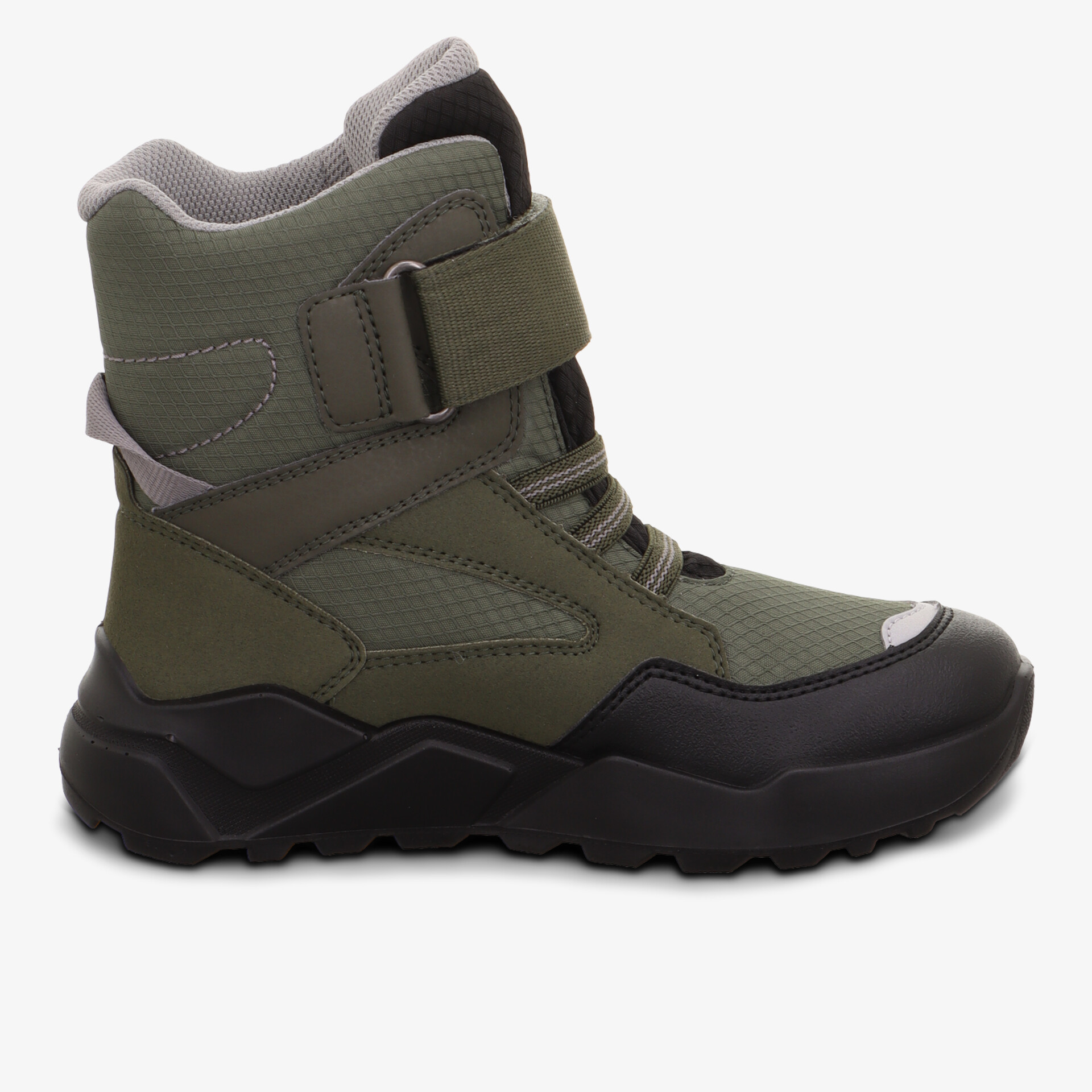 robuster Outdoor-Stiefel mit wasserabweisendem Material, rutschfester Sohle und sicherem Klettverschluss