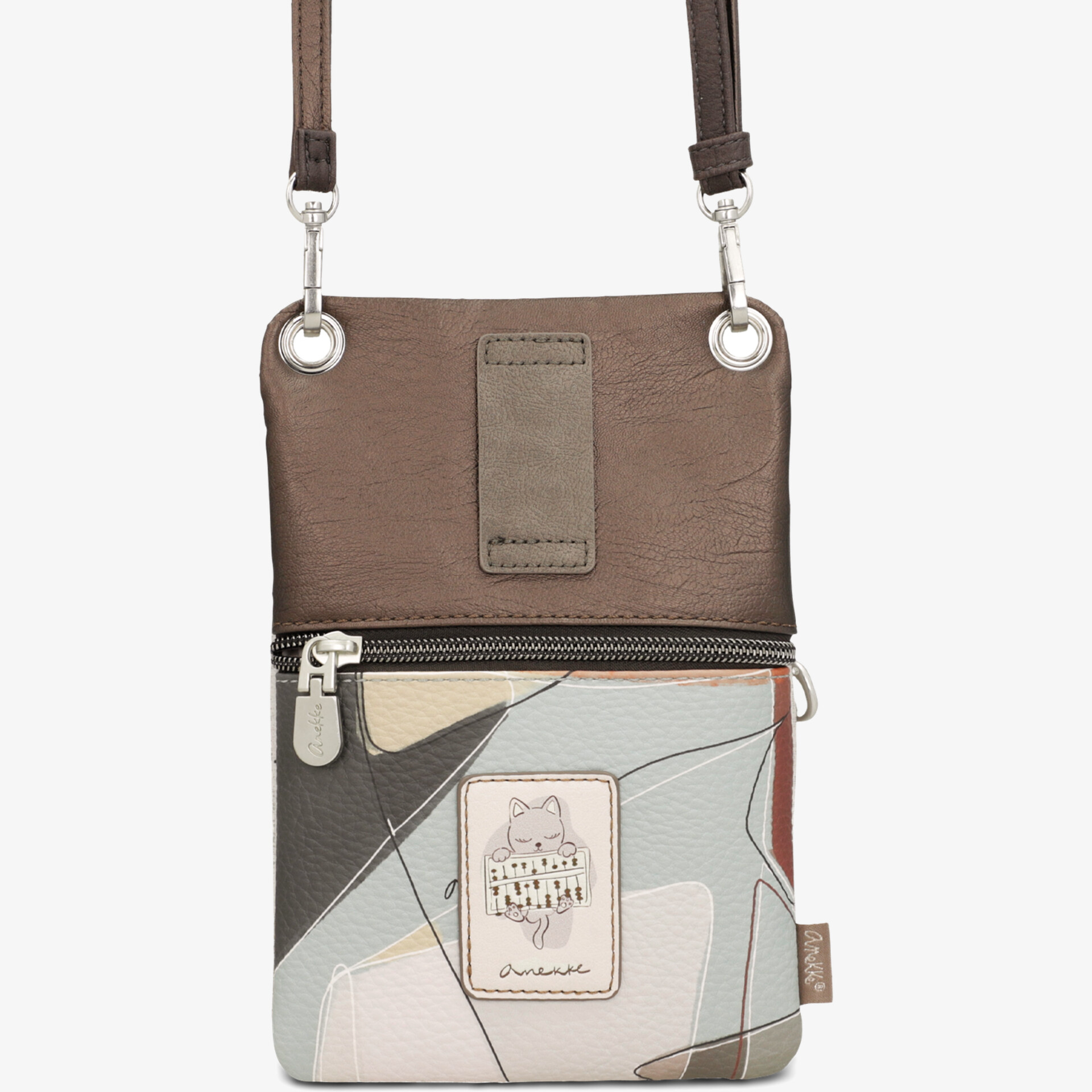 Kompakte Schultertasche mit modernem Muster und mehreren Fächern, ideal für den Alltag und leicht zu tragen